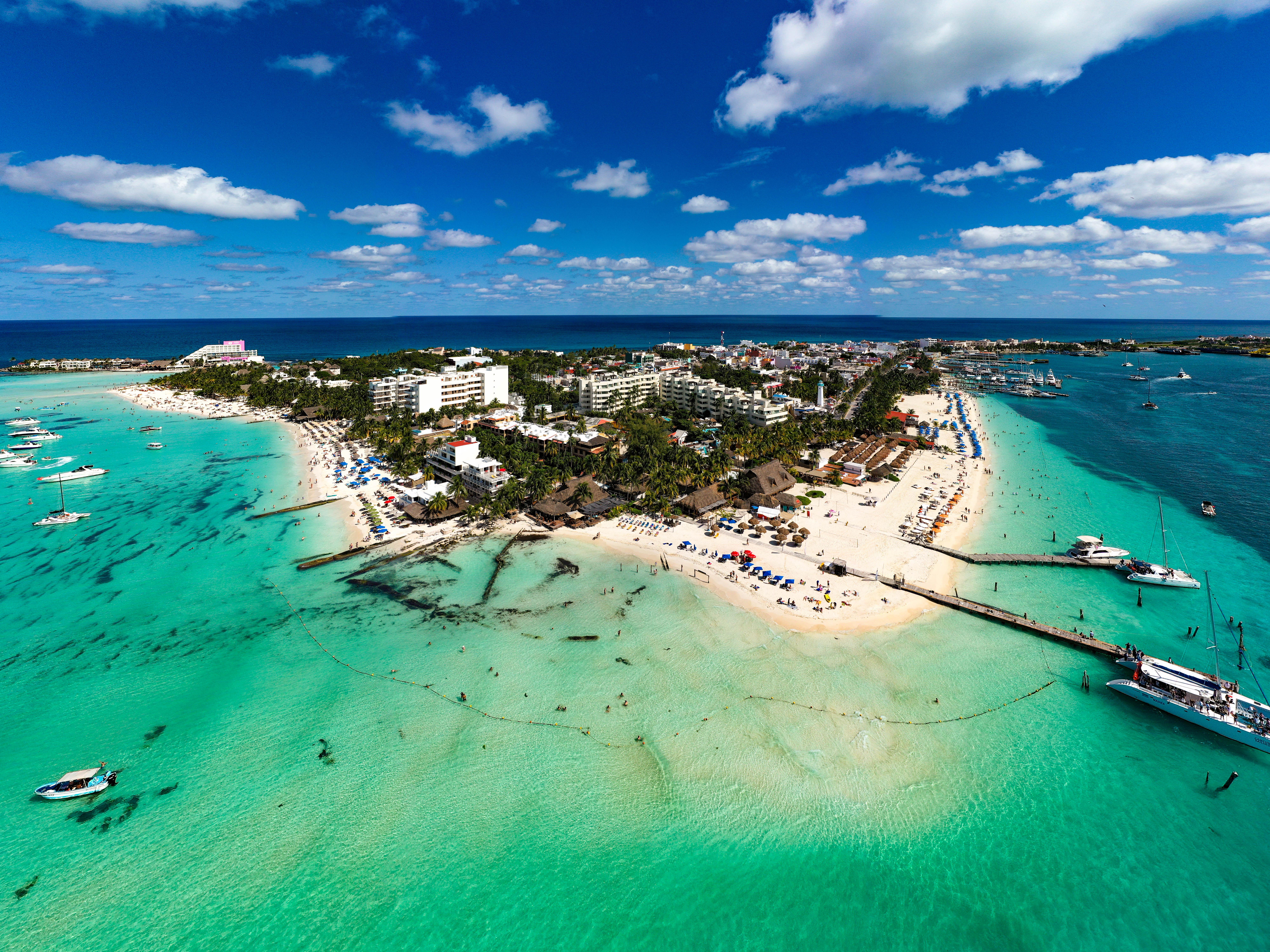 Isla Mujeres Catamaran Day Trip: Open Bar, Snorkeling & Beach Club