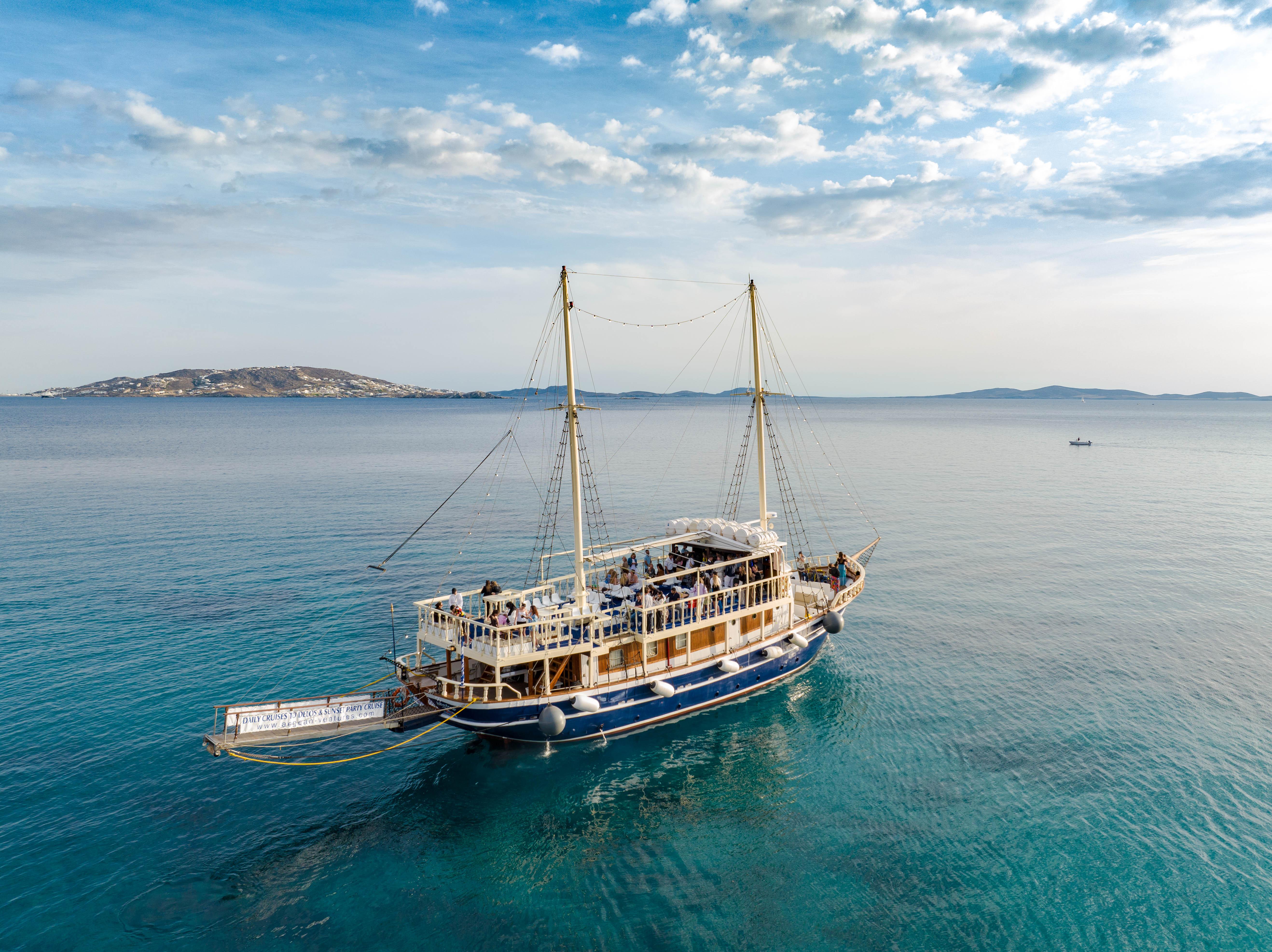 Mykonos Sunset Party Cruise with Swim Stop
