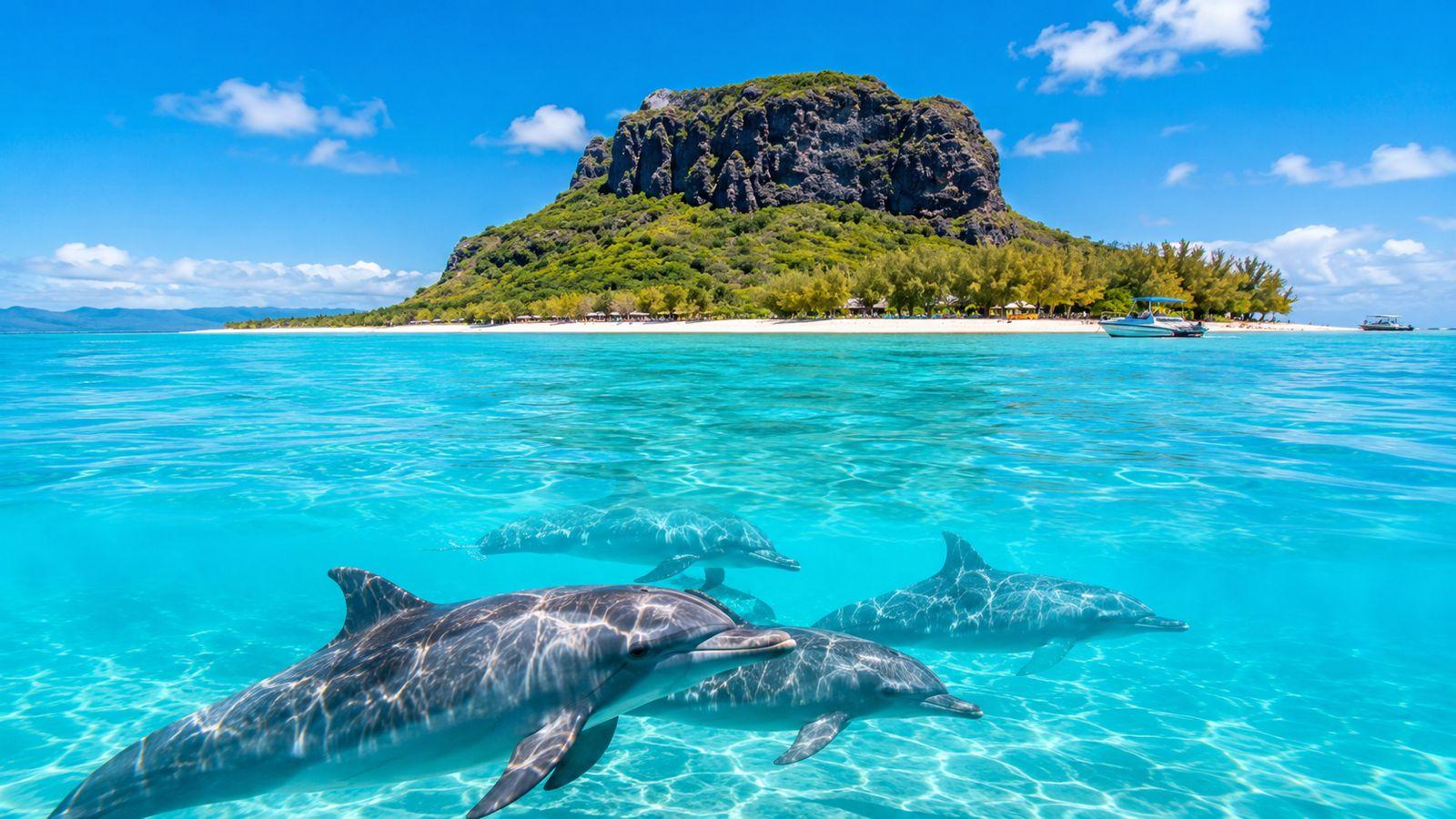 Île aux Bénitiers Dolphin Encounter with Island Lunch