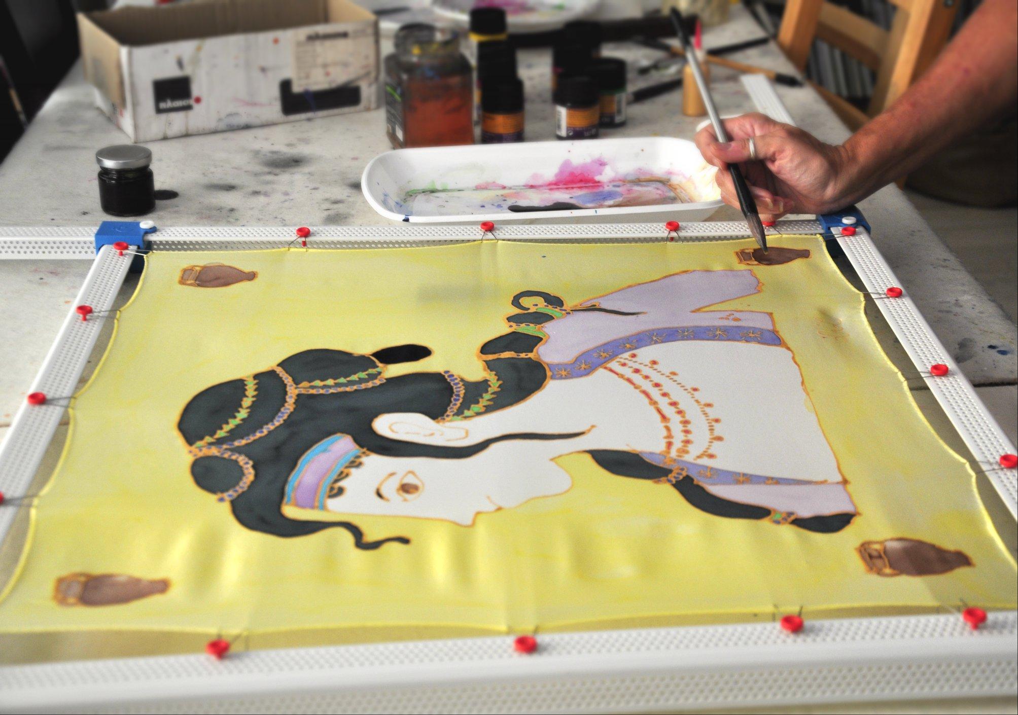 Athens Hand-Painted Silk Scarf Workshop