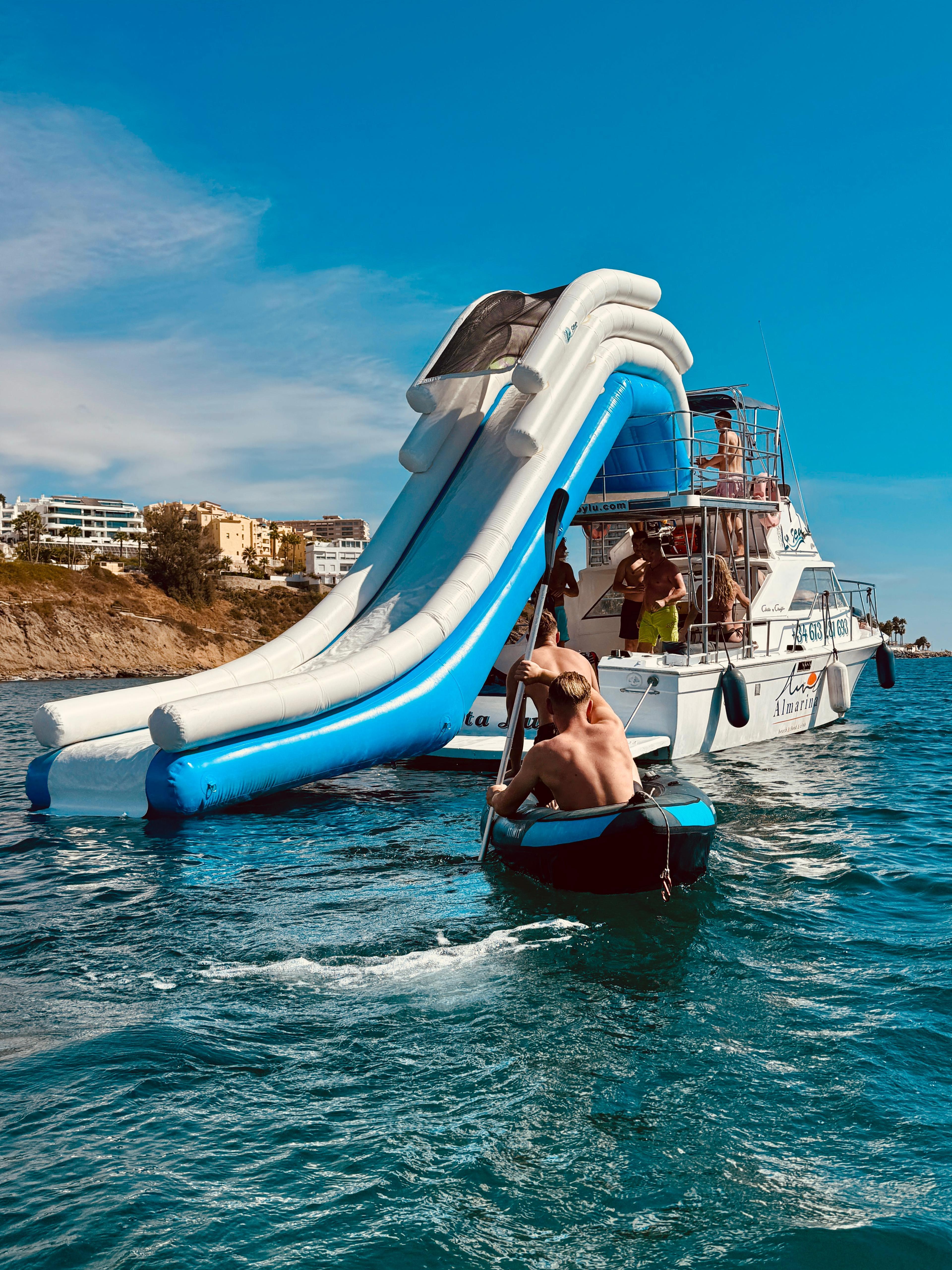 Benalmádena Dolphin-Watching Boat Trip with Snorkeling & Slide