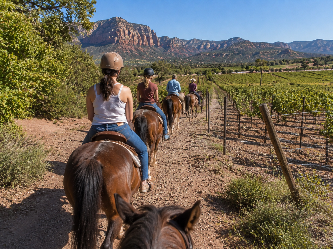 Verde Valley Horseback Ride at Alcantara Vineyards
