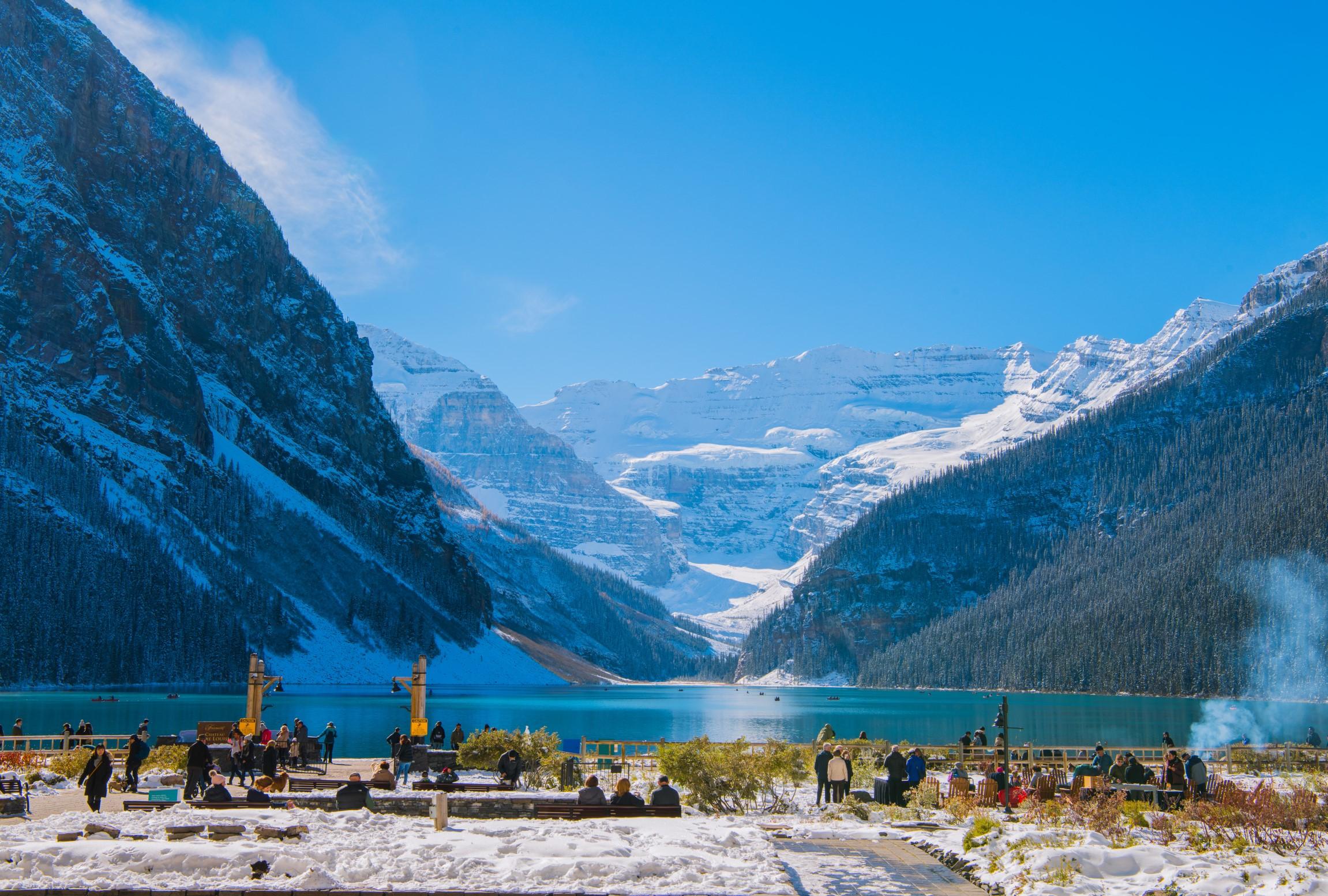 Lake Louise shuttle tour — glacial turquoise lake below Victoria Glacier in Banff National Park — image 11