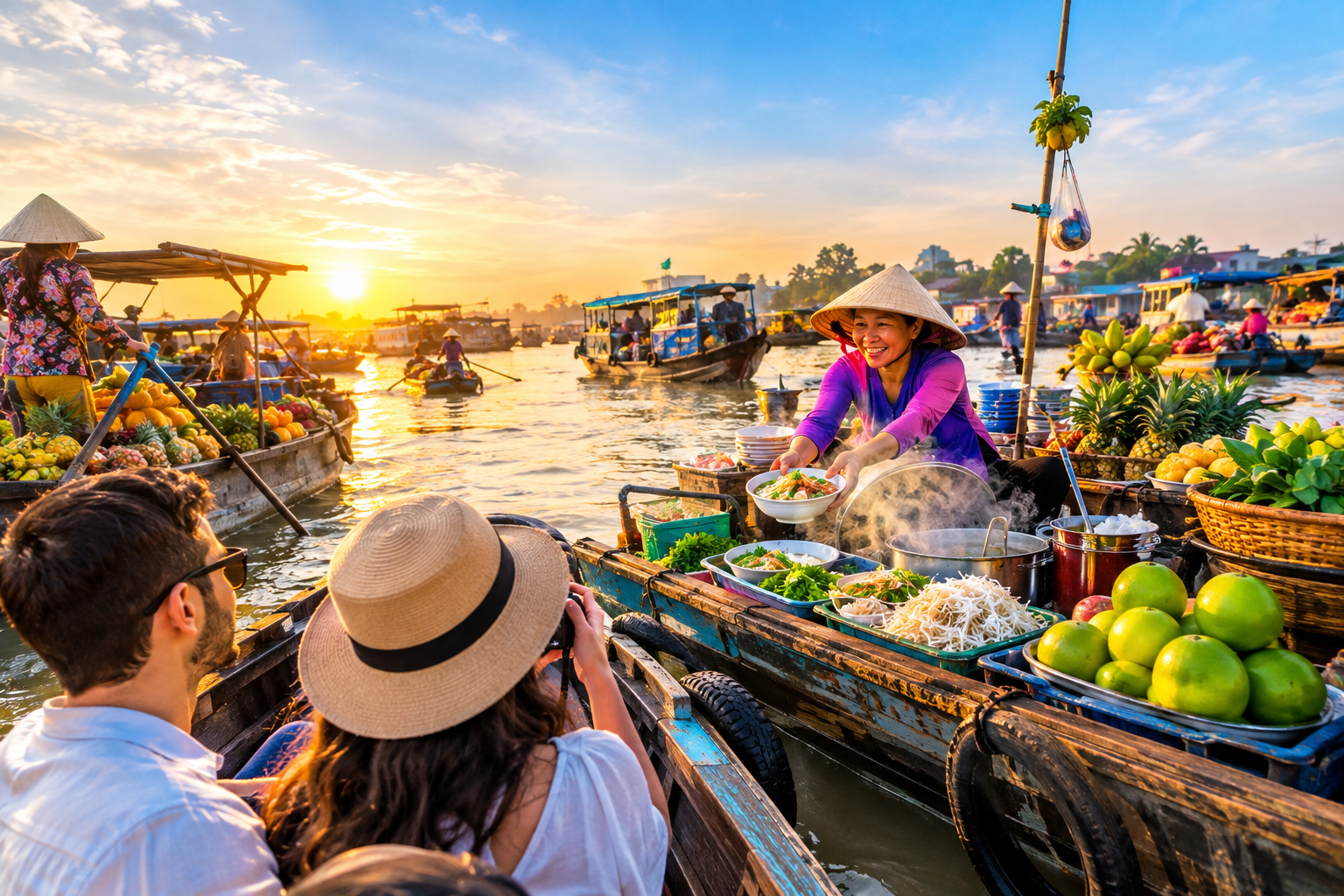 Cai Rang Floating Market & Son Islet Discovery