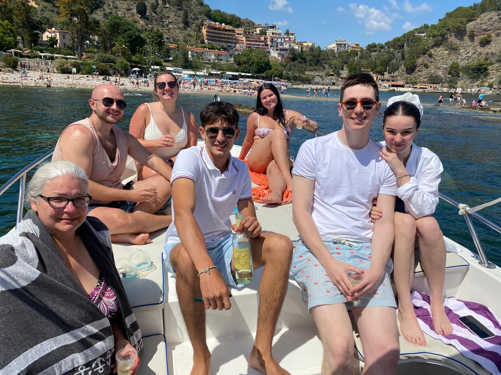 Taormina Coast Boat Cruise with Sicilian Wine & Snorkeling