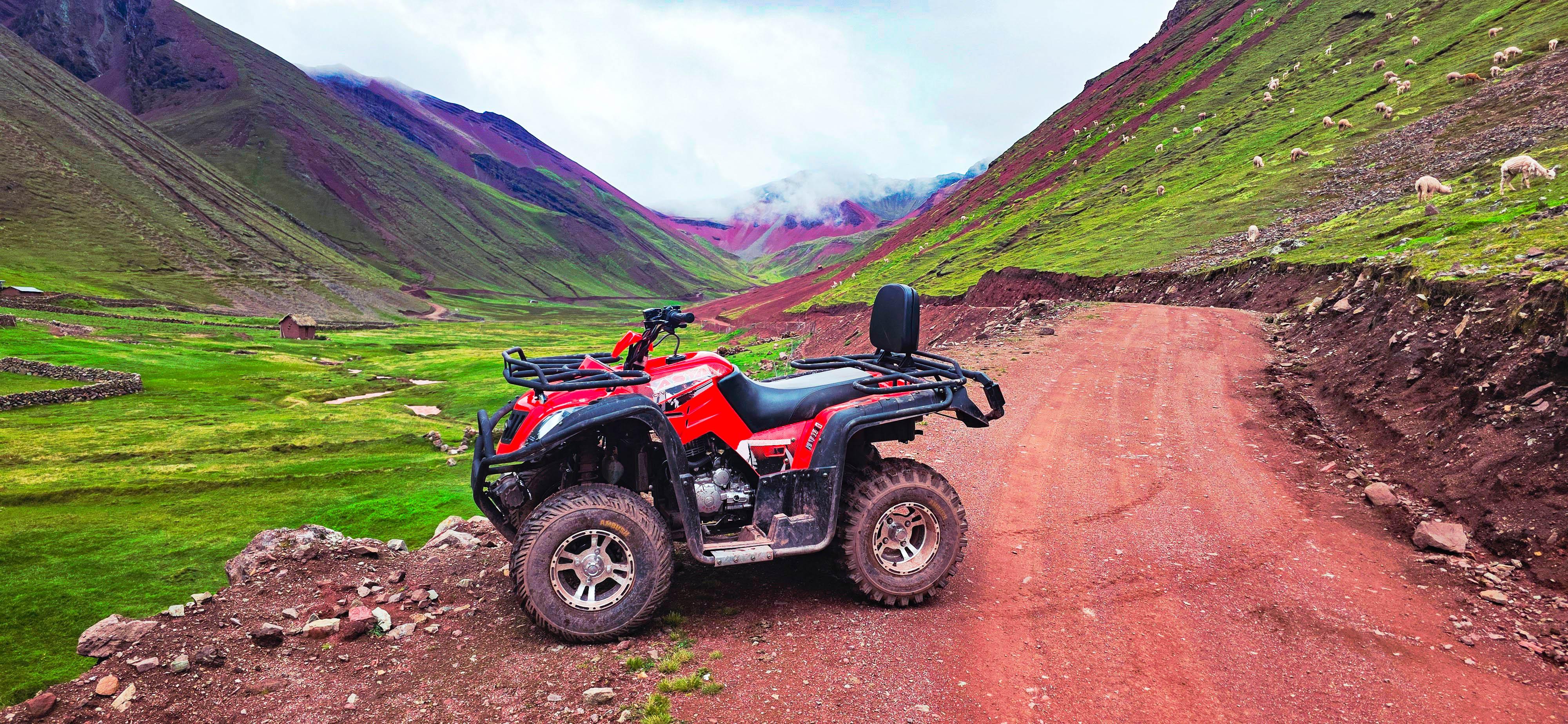 Private Rainbow Mountain & Red Valley ATV Adventure