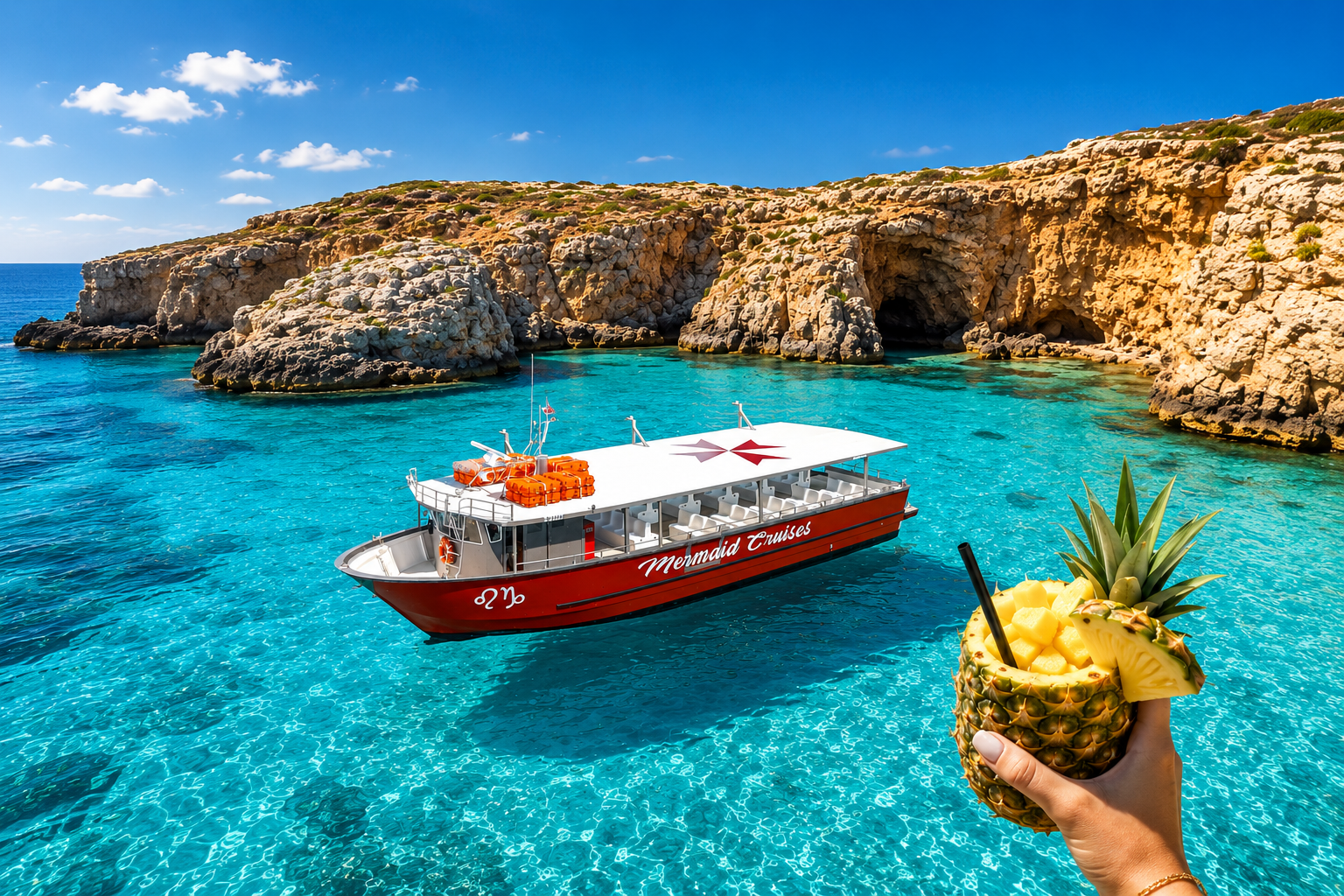 Blue Lagoon, Comino & Gozo Islands Boat Cruise with Sea Caves