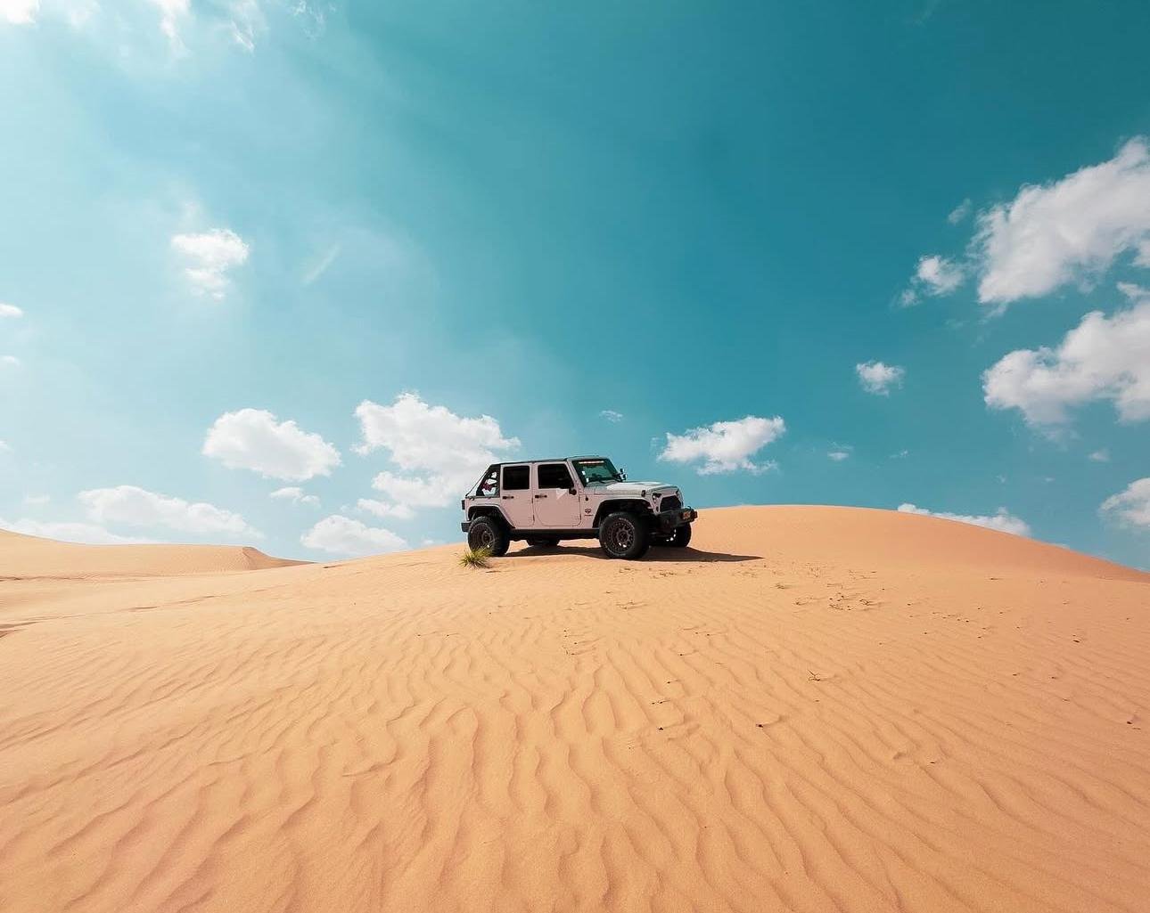 Doha Desert Safari: Sunset Dune Bashing, Camel Ride & Sandboarding