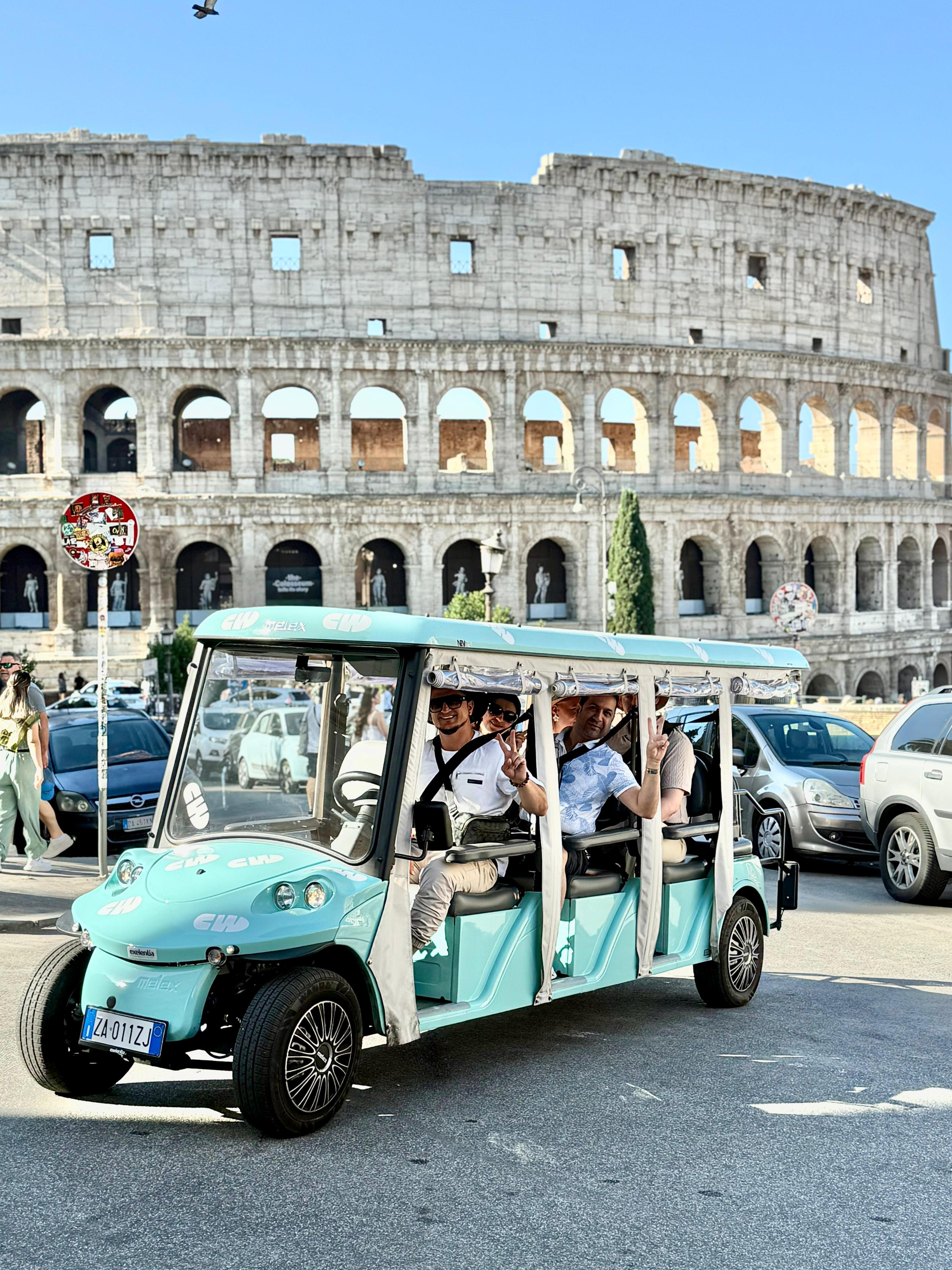 Rome Golf Cart Tour with Artisanal Gelato Tasting