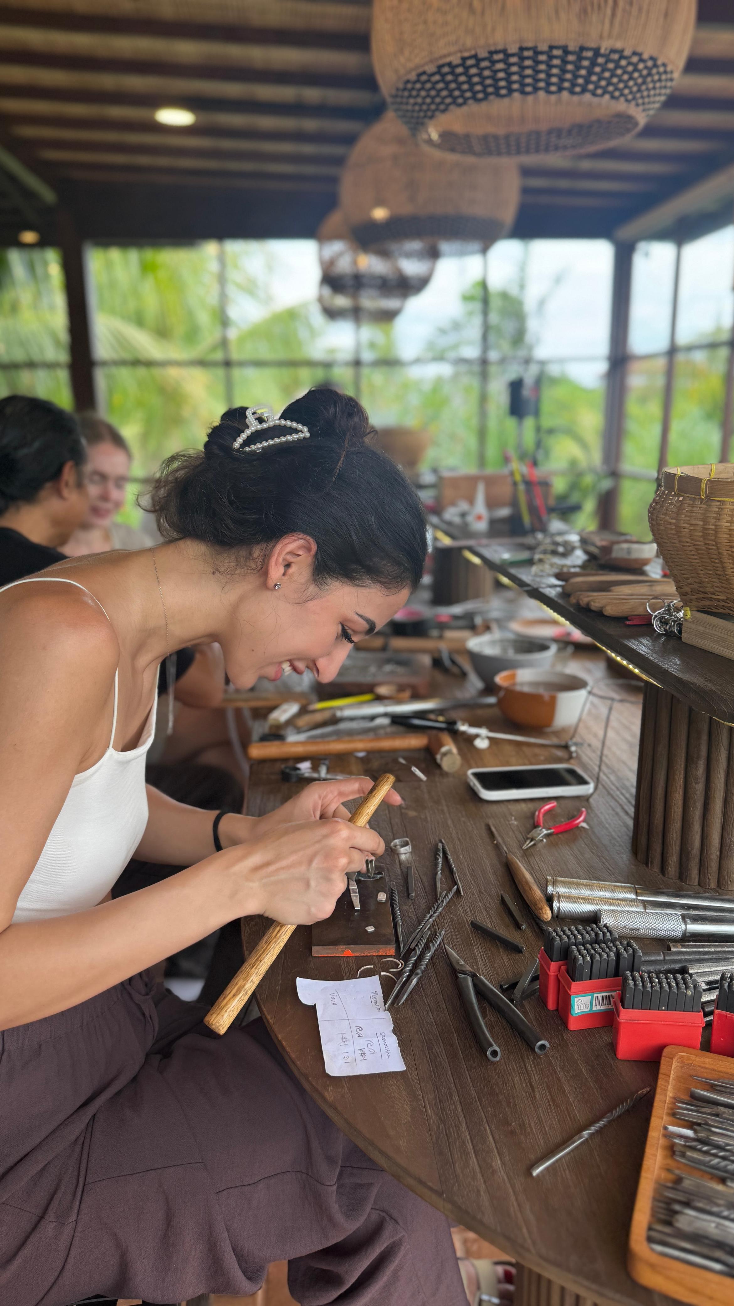 Silver & Brass Jewelry Workshop with Gold Plating in Seminyak