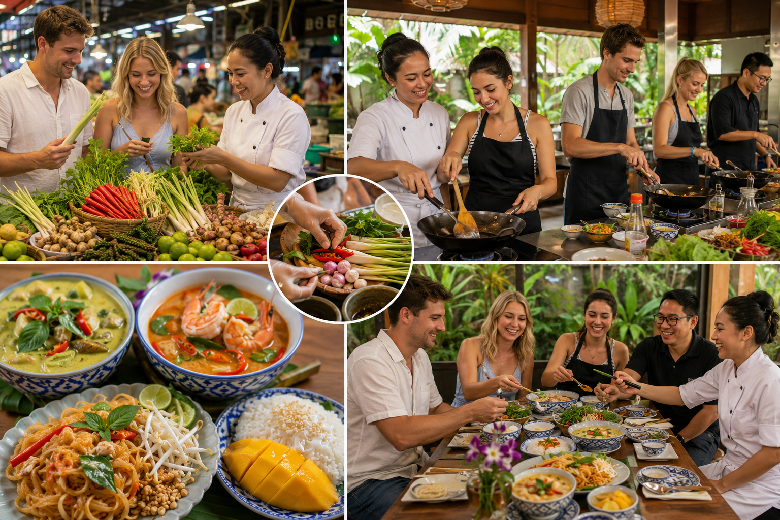 Authentic Thai Cooking Class with Market Visit