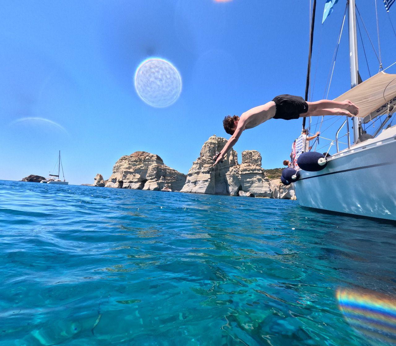 Kleftiko boat tour Milos sea caves arches sailing — image 15