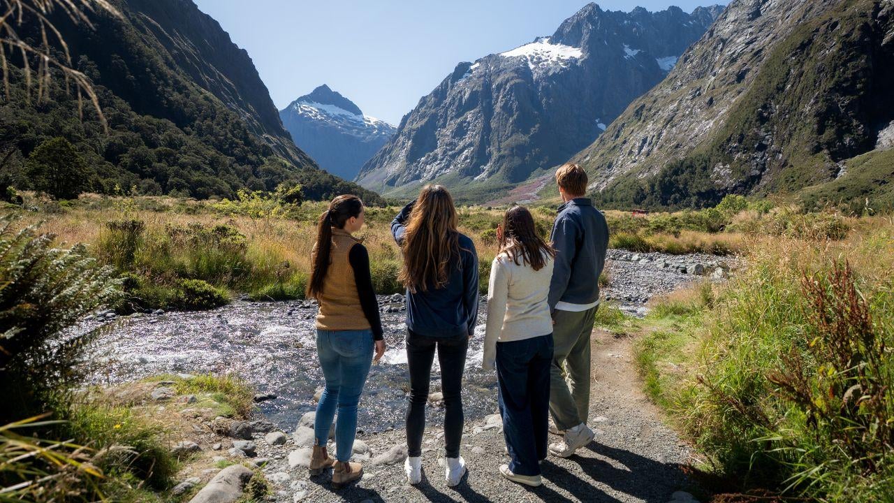 From Te Anau: Milford Sound Cruise & Track Walk by Coach