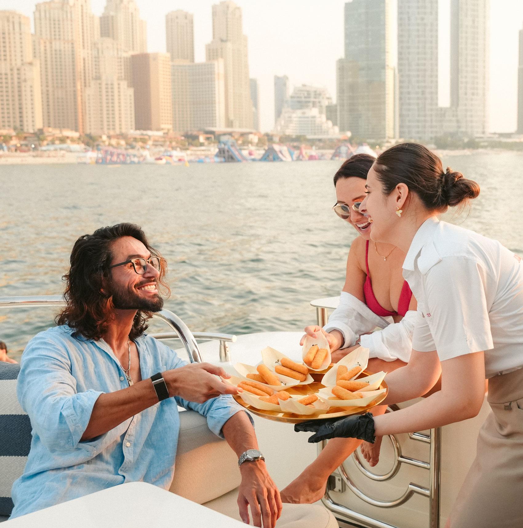 Dubai Luxury Superyacht Cruise with DJ, Swimming & Open Bar