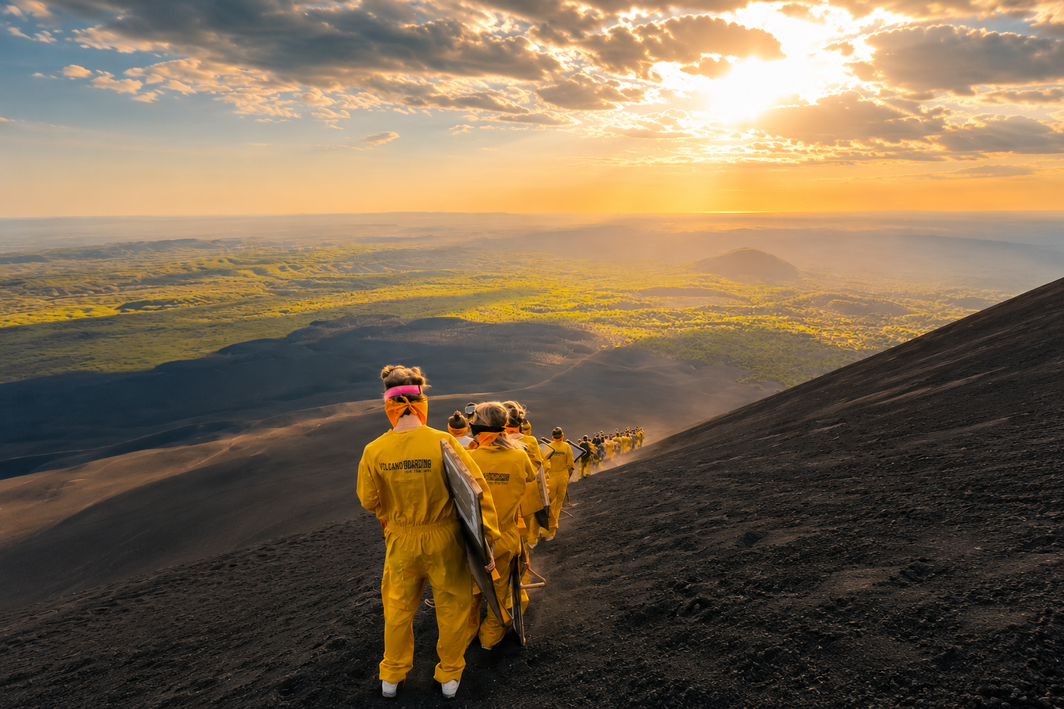 Cerro Negro Volcano Boarding from Managua