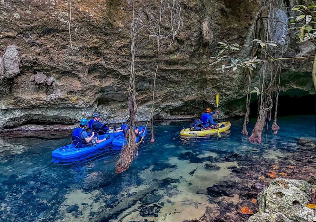 Jungle Blue Hole Cave Kayaking Experience