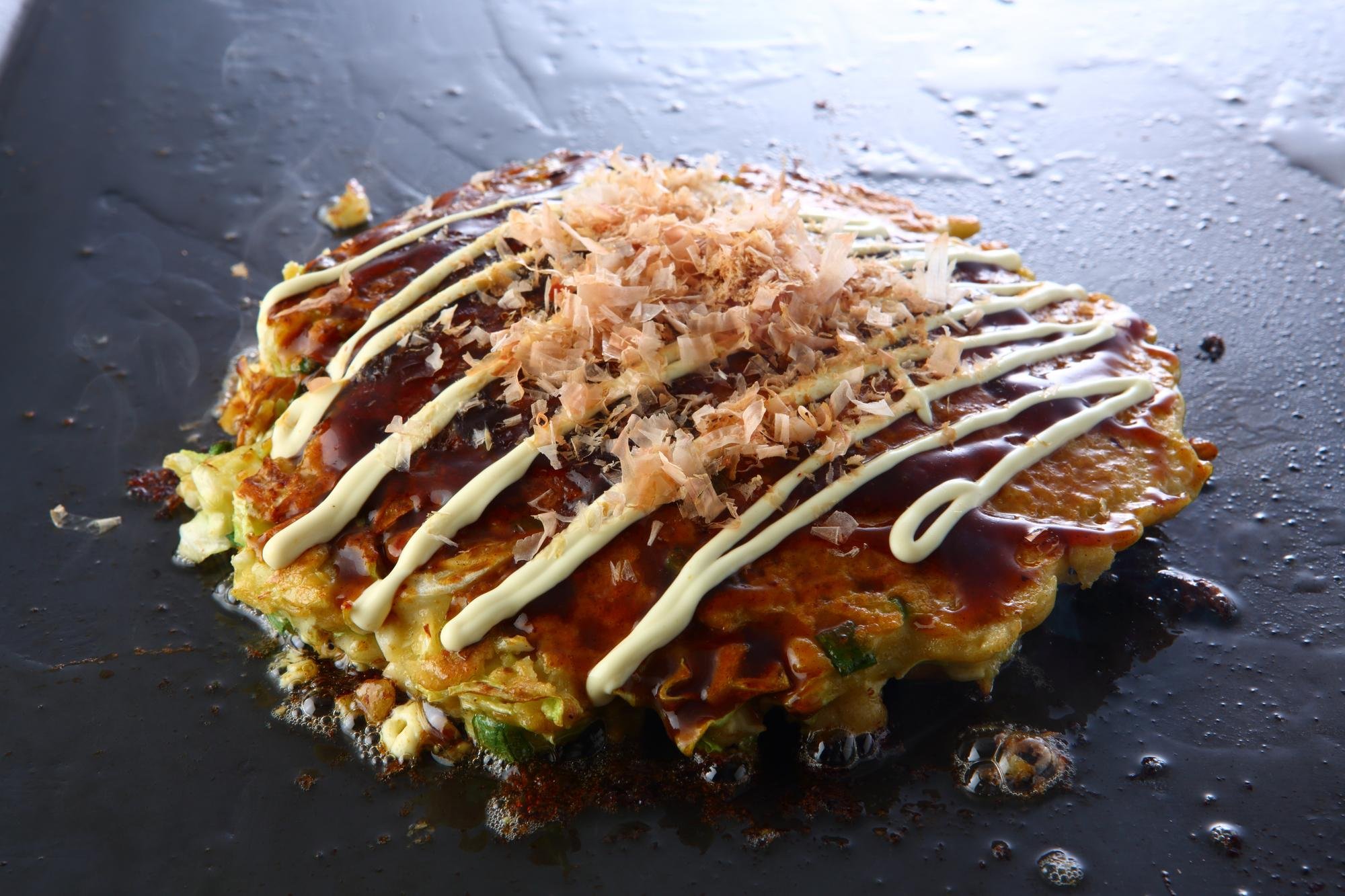 Osaka Street Food Walking Tour with Okonomiyaki Cooking