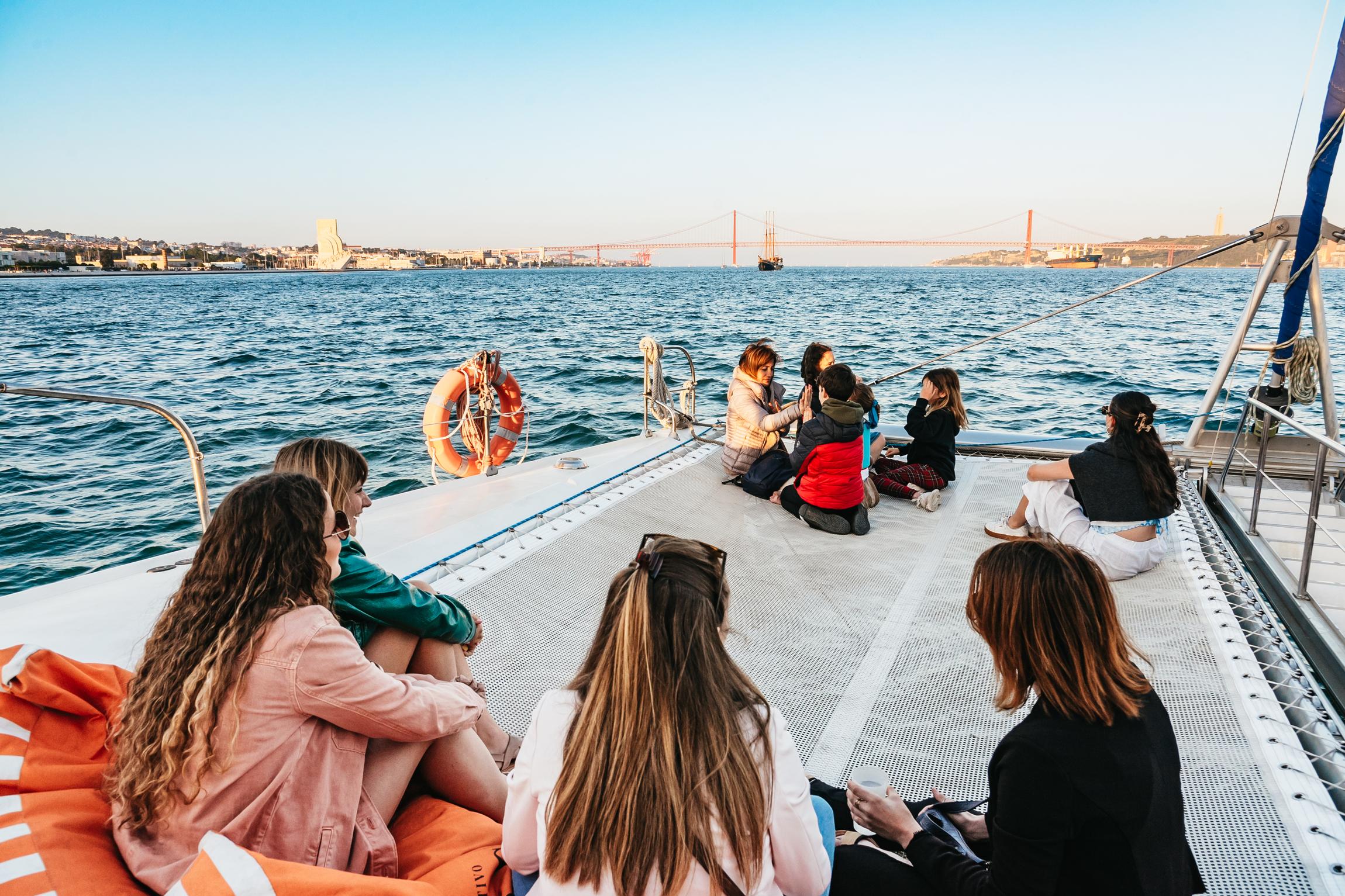 Lisbon Sunset Catamaran Cruise on the Tagus River