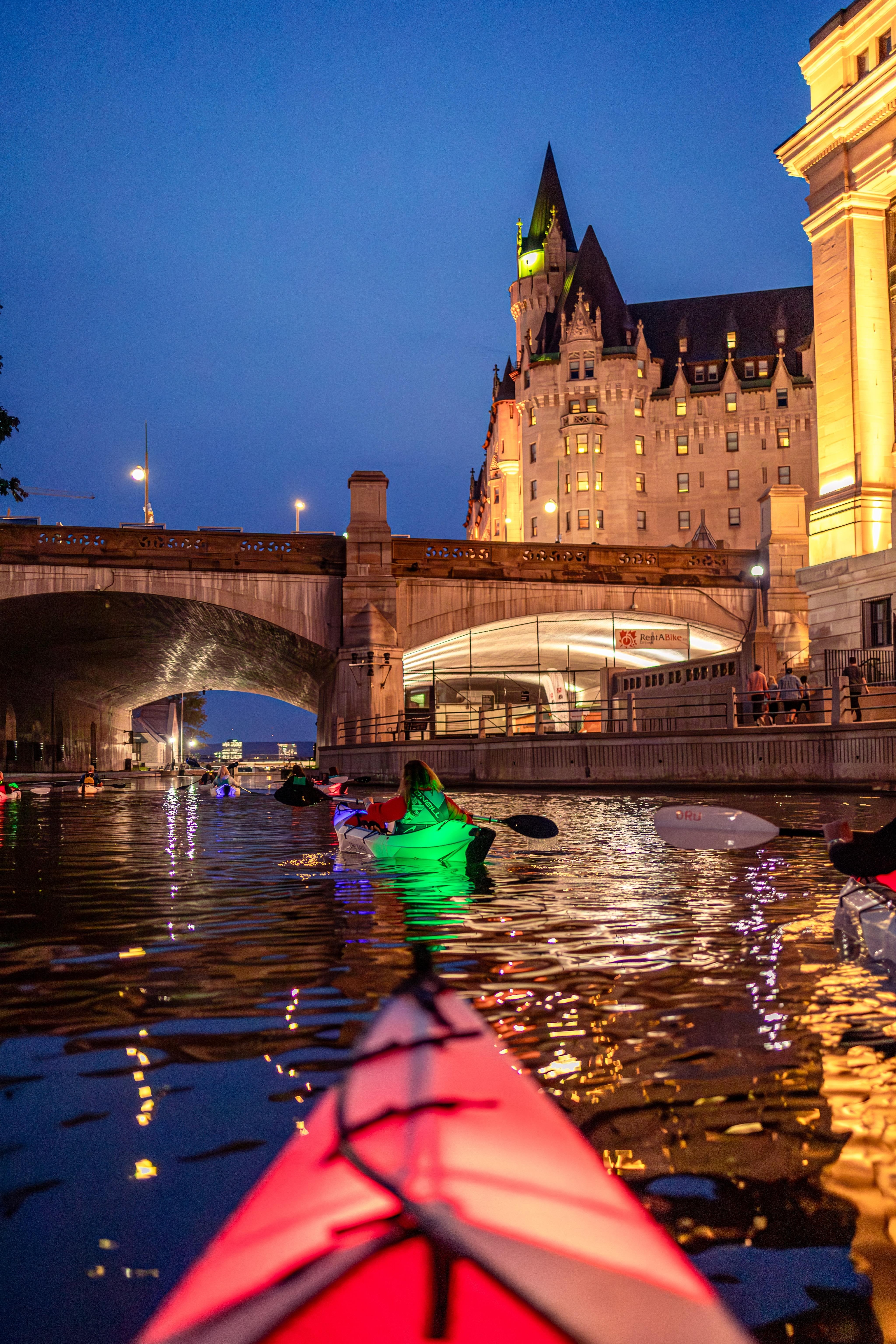Illuminated Kayak Adventure on Rideau Canal