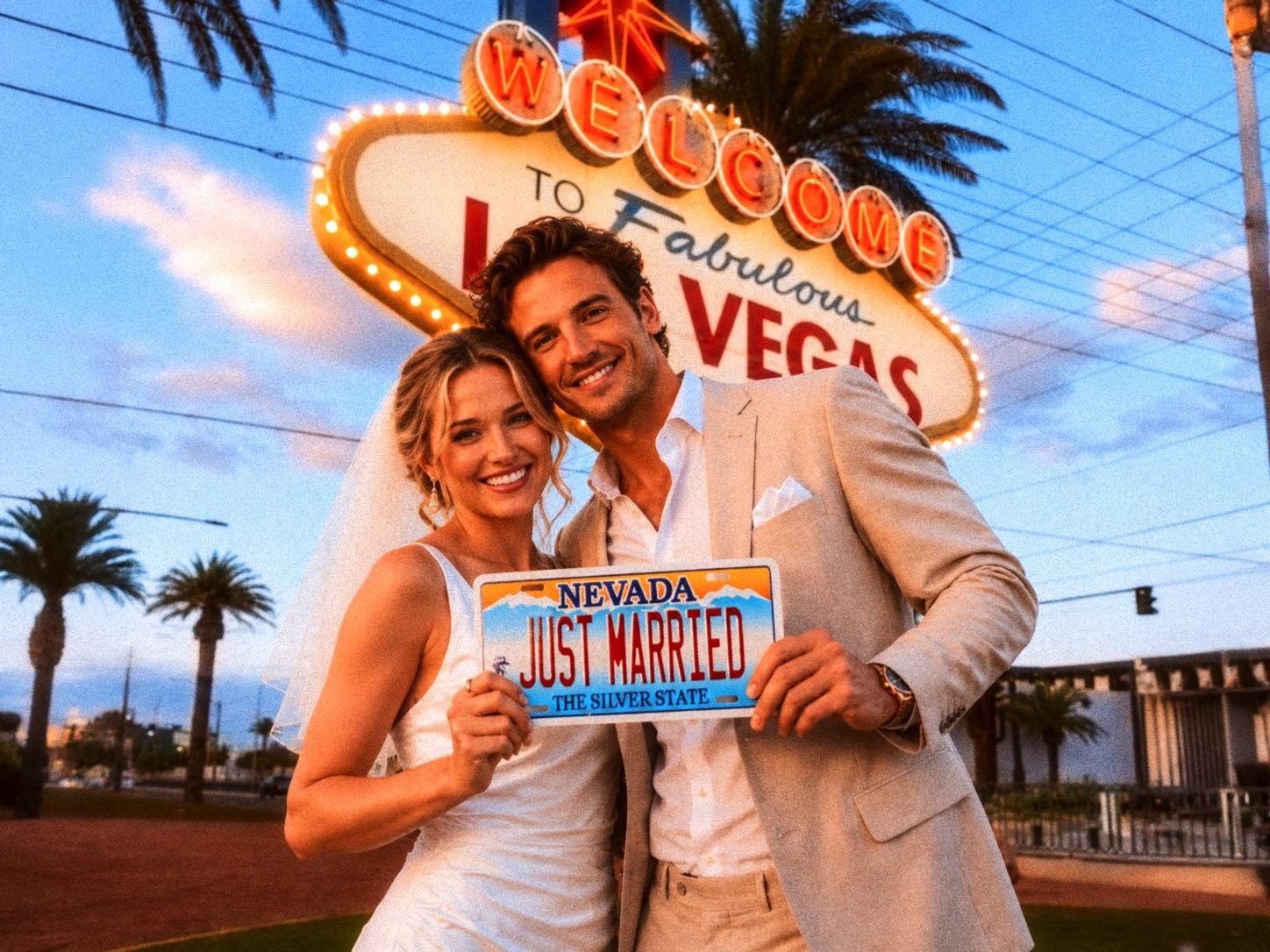 Vintage Vegas Sign Wedding & Vow Renewal Ceremony
