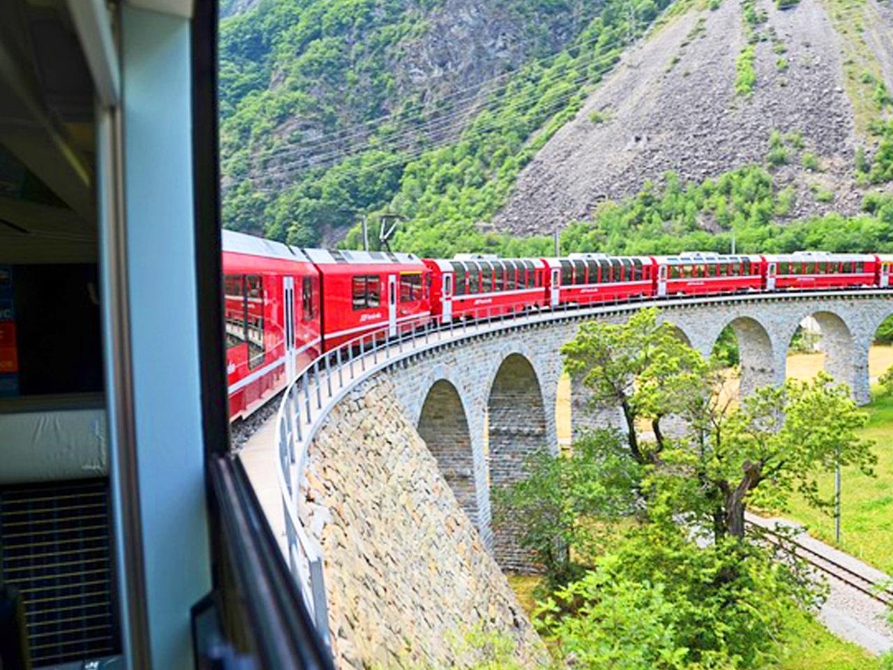 Milan to St. Moritz & Bernina Red Train Alpine Day Trip
