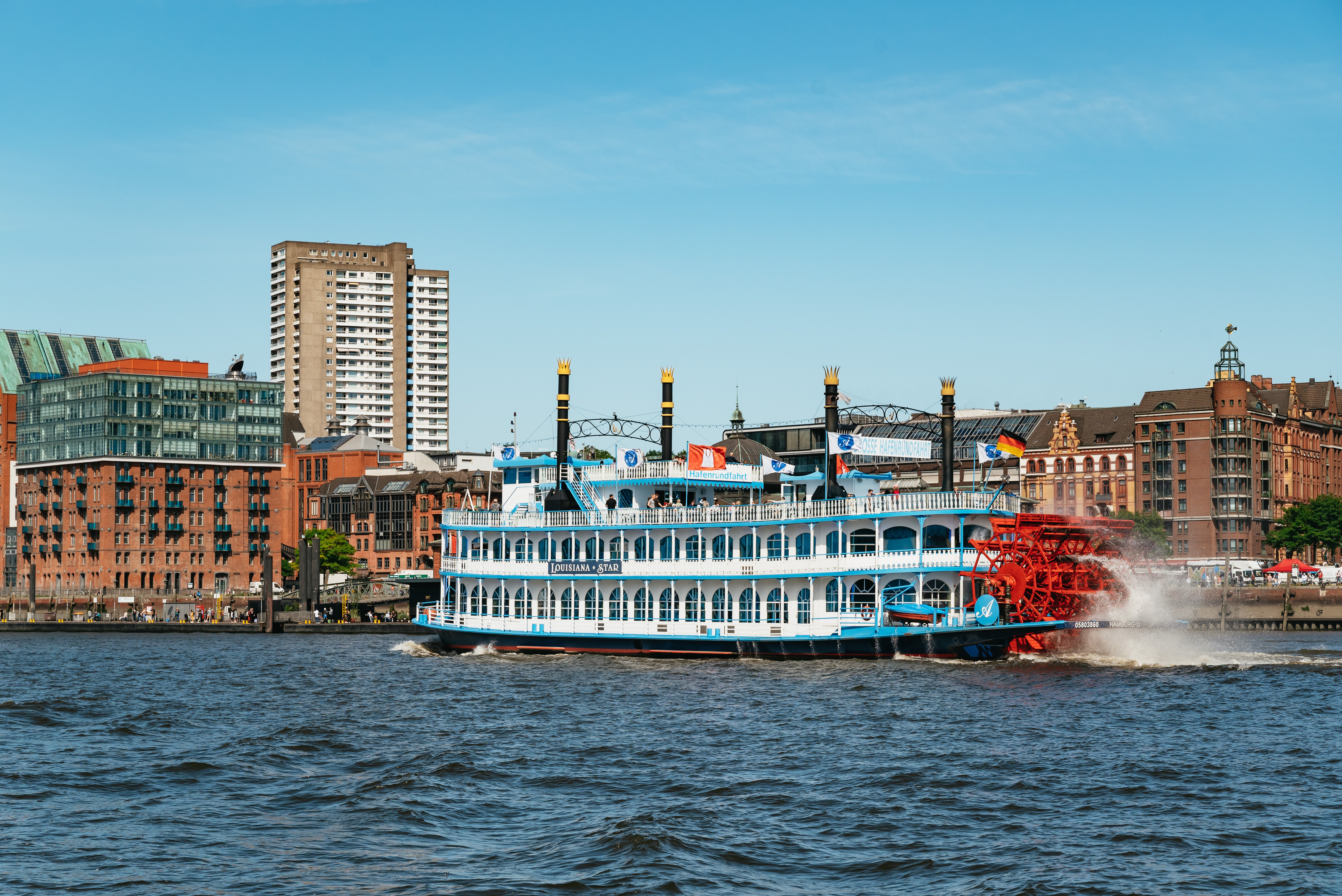 Hamburg harbour boat tour Speicherstadt canal cruise view from the water — image 15