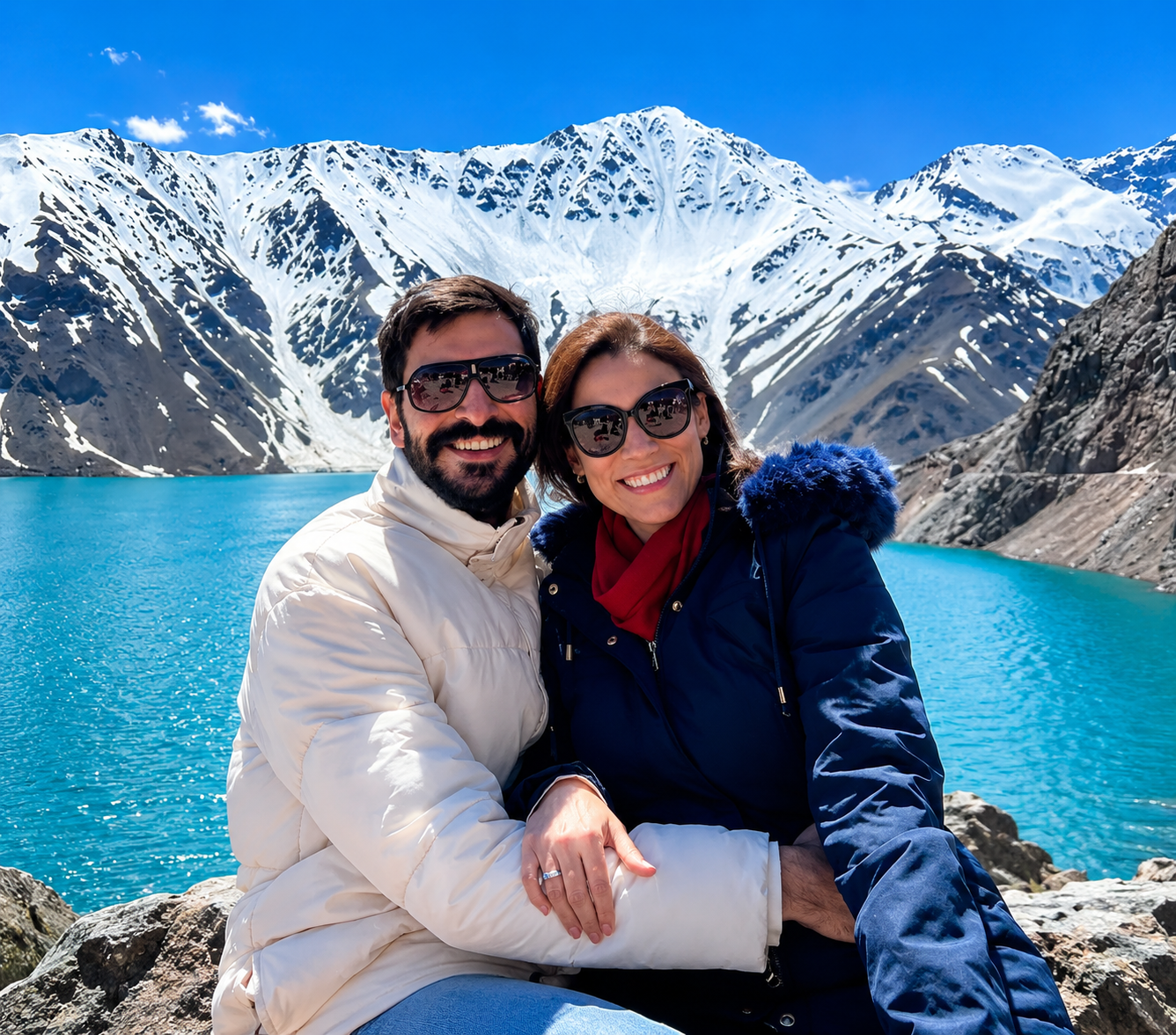 Maipo Canyon & El Yeso Reservoir with Alpaca Picnic
