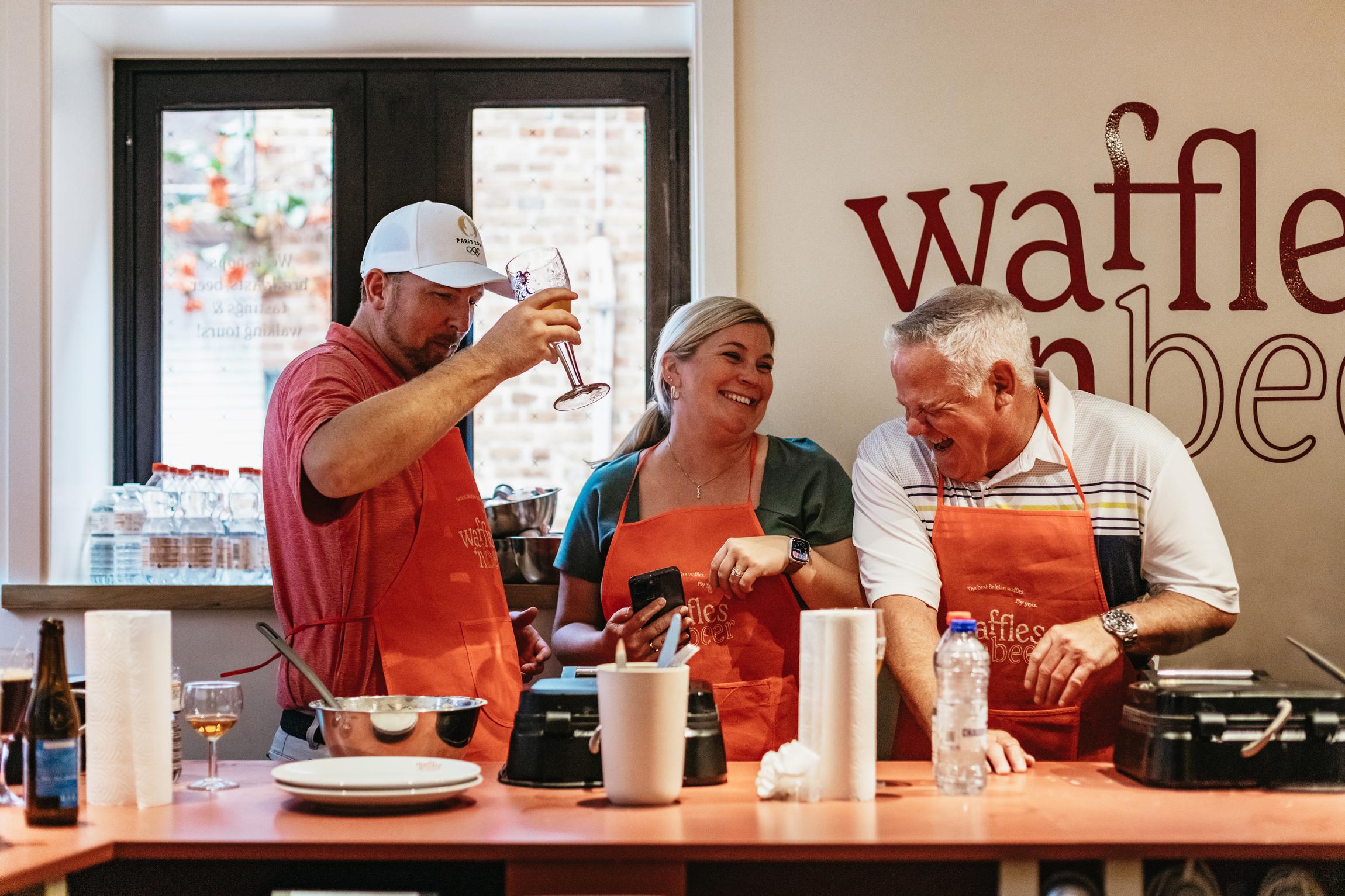 Belgian Waffle-Making & Beer Tasting Workshop in Bruges