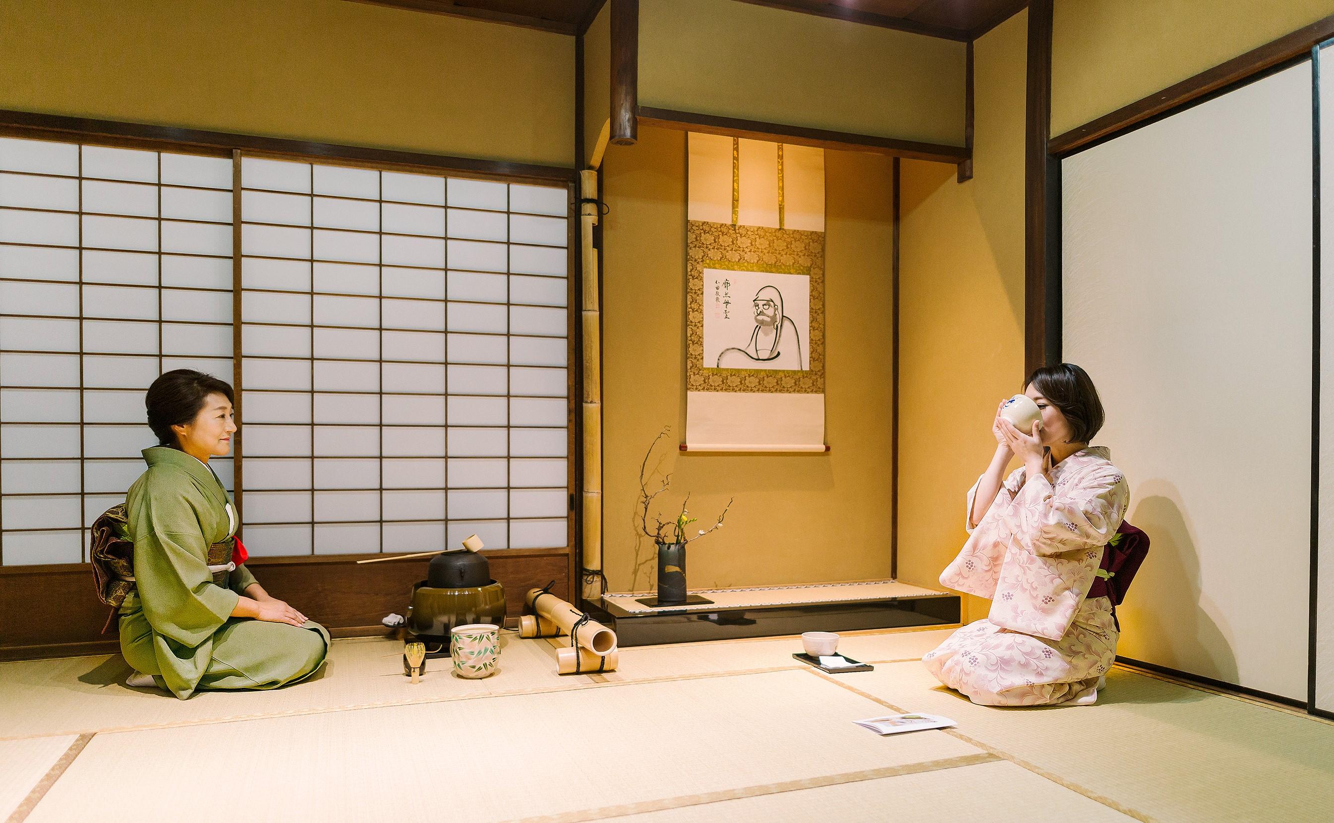 Kyoto Machiya teceremoni & valbar kimonohyra