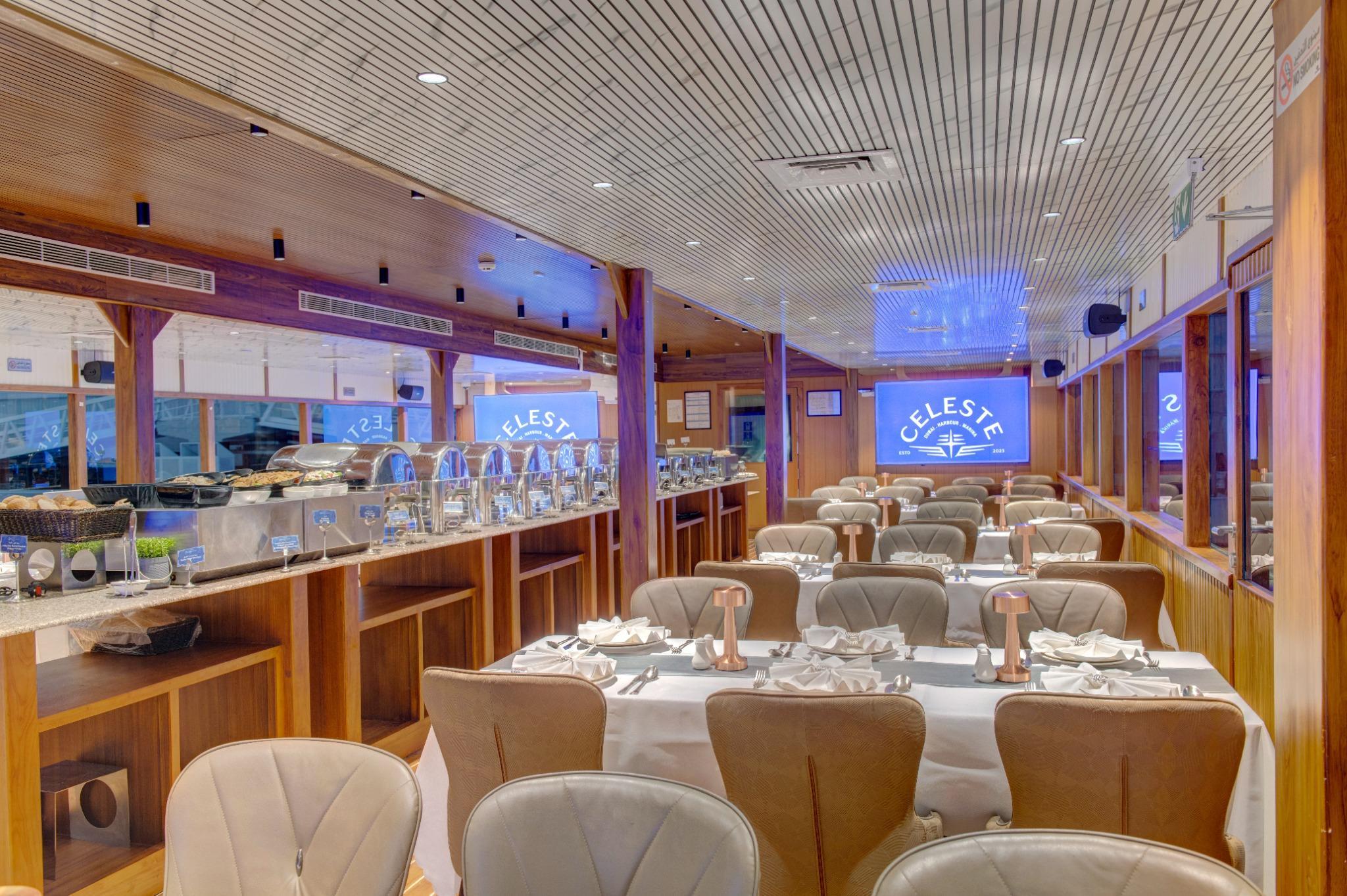 Dubai Marina Luxury Dinner Cruise with Live Entertainment & Open Bar
