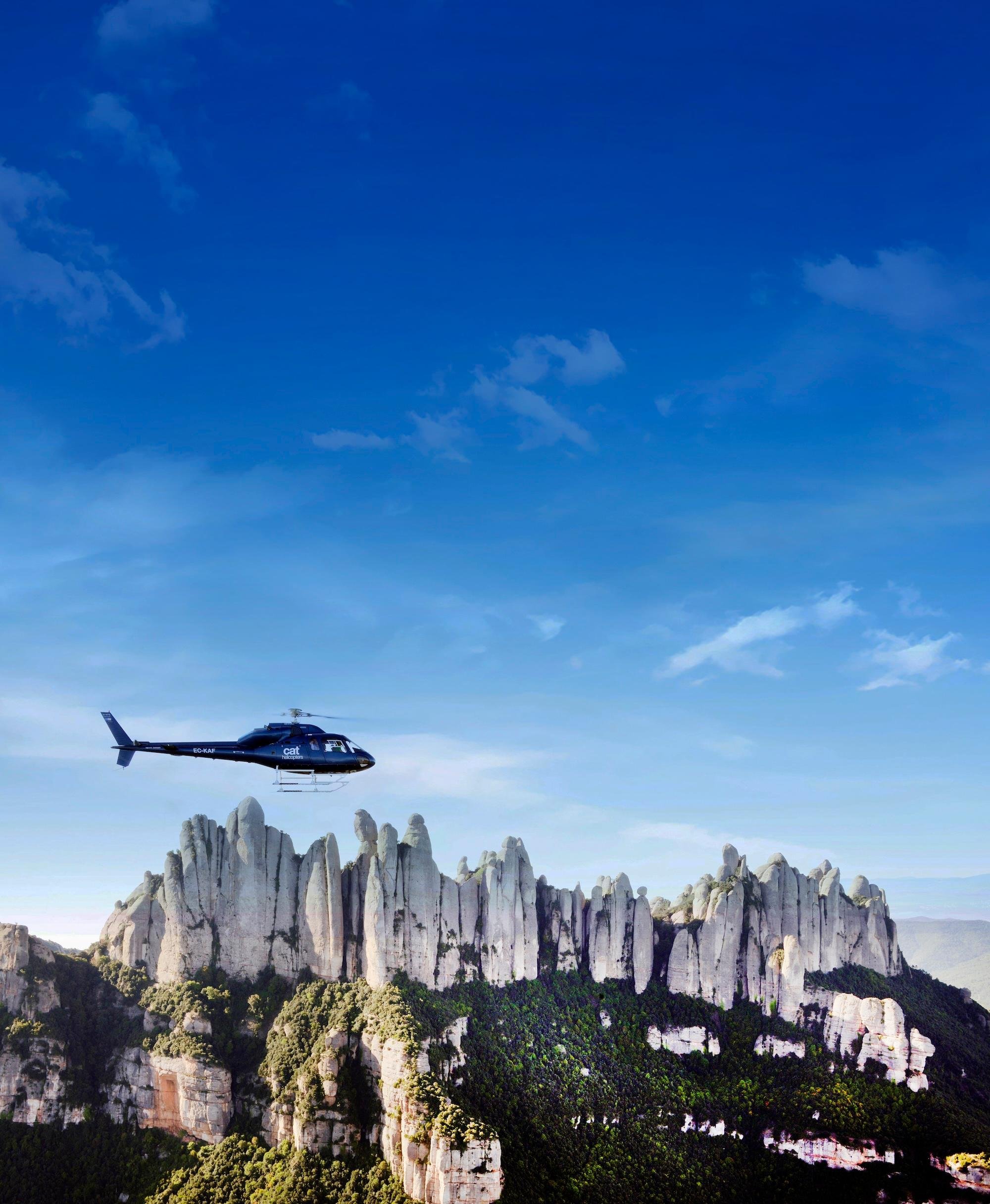 Helicopter Flight to Montserrat with Monastery & Winery Tour