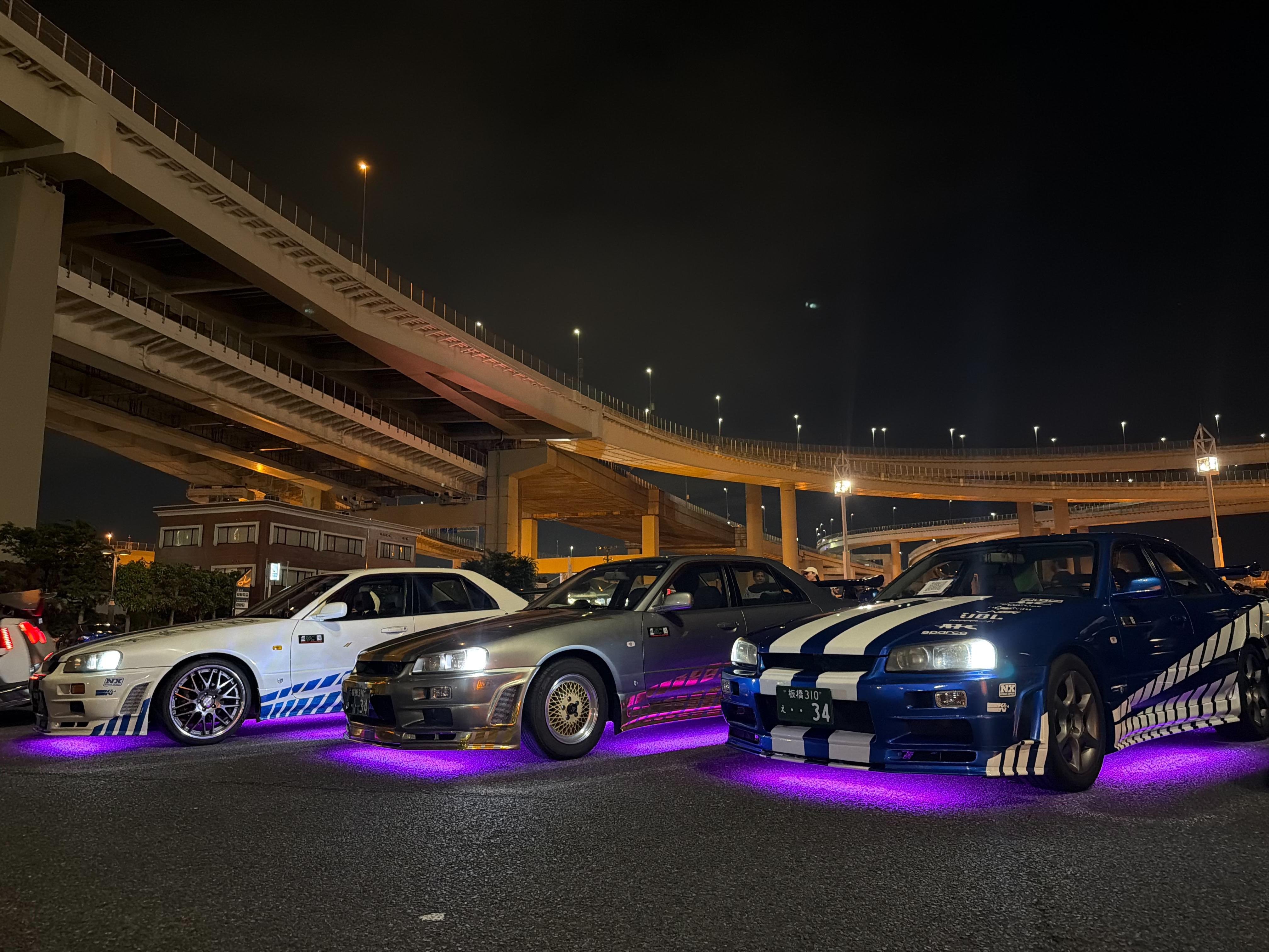 Tokyo Private R34 Skyline JDM Drive & Daikoku Car Meet