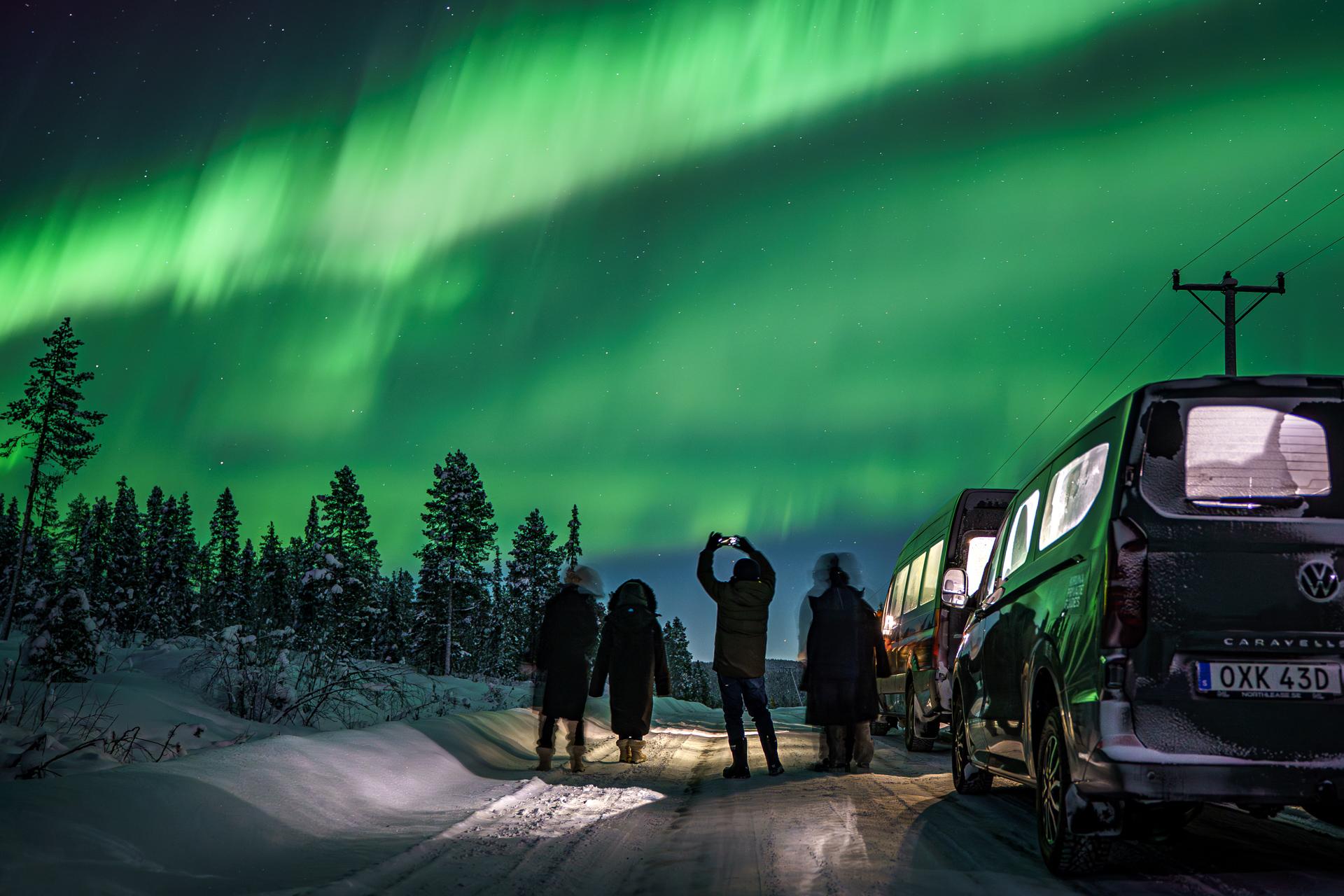 Kiruna Northern Lights Chase with Tipi Dinner & Nature Guides