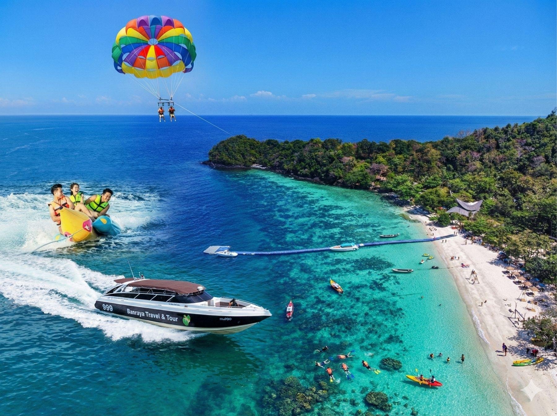 Racha & Coral Island Speedboat Adventure with Banana Beach