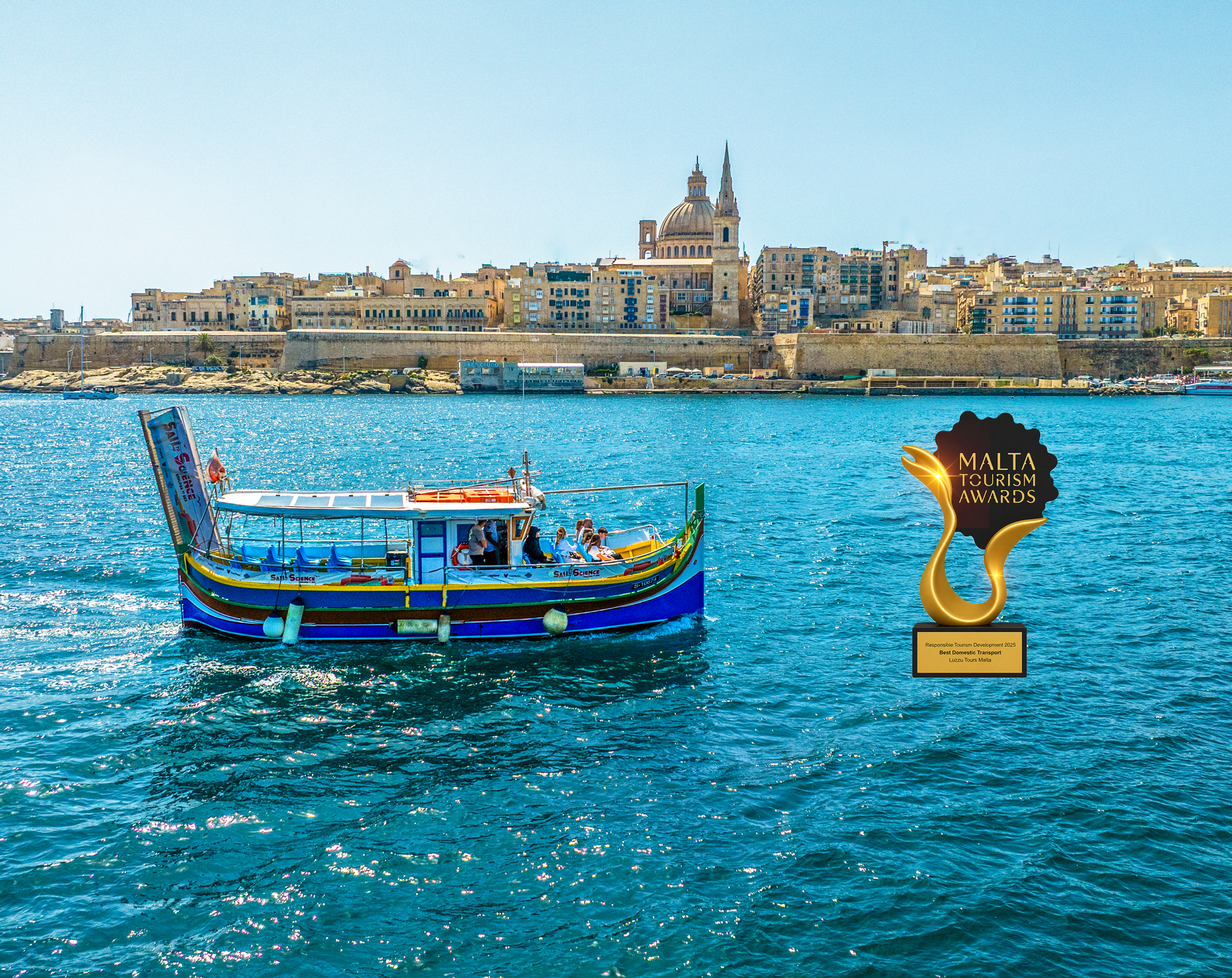 Grand Harbour & Three Cities Luzzu Boat Tour