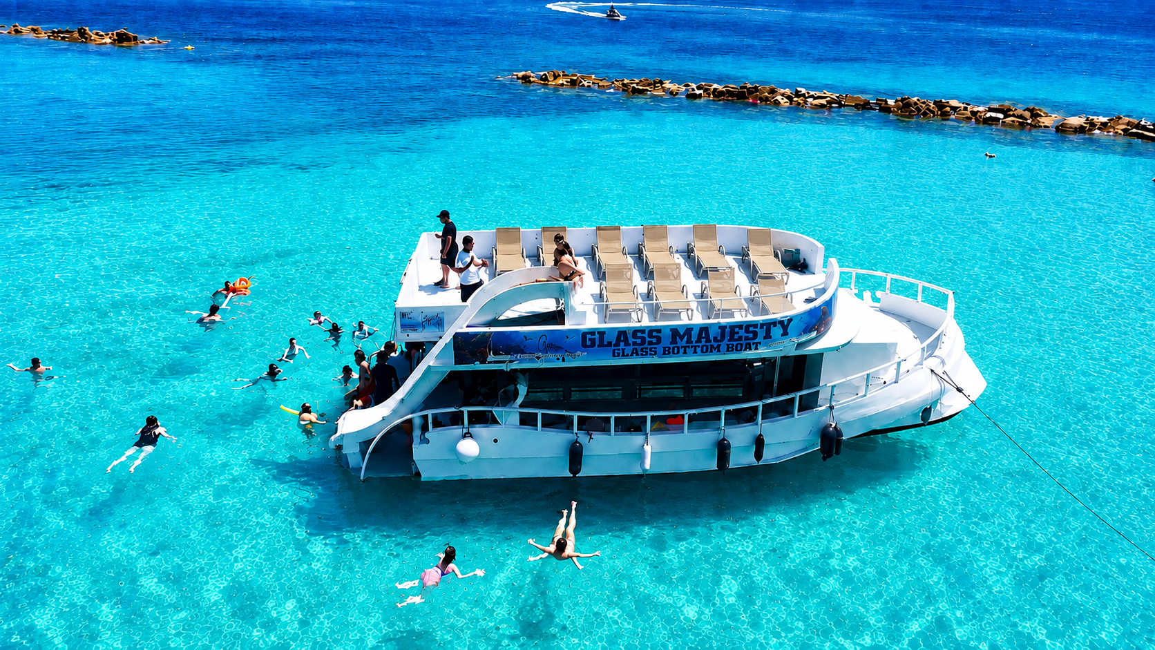 Glass Majesty Glass-Bottom Boat Cruise with Water Slide