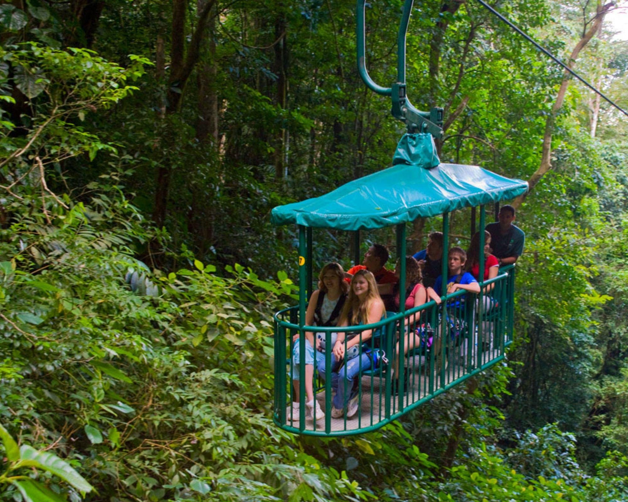 Aerial Tram Over Jacó Rainforest Canopy