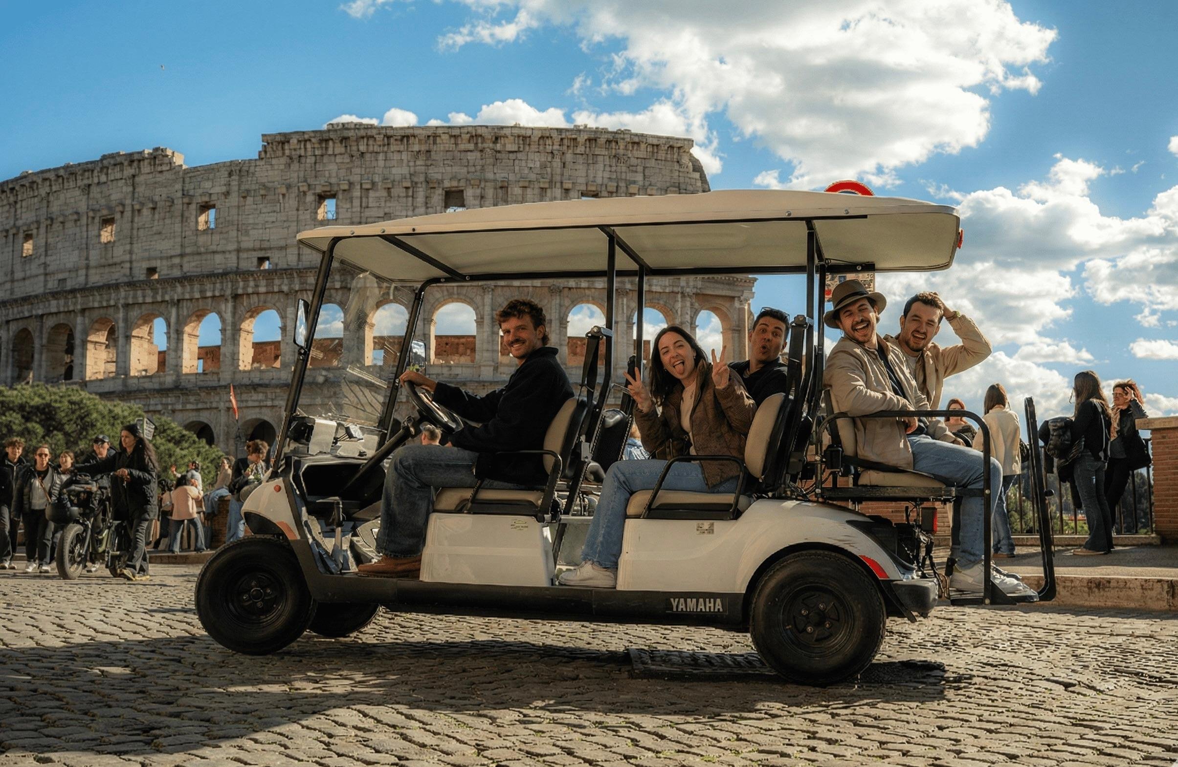 Rome Private Golf Cart Tour with Hotel Transfer & Gelato Tasting