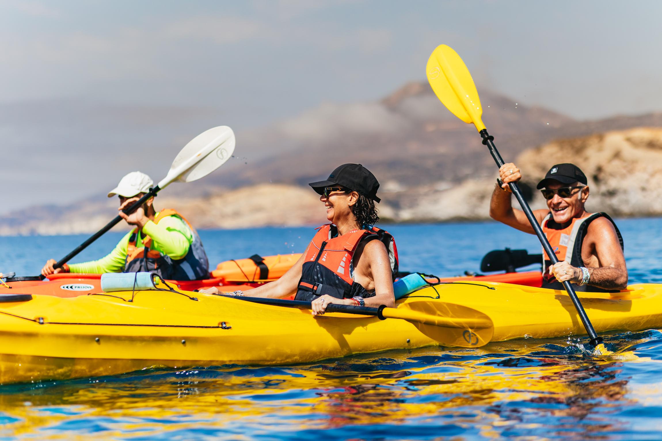 Milos kayak tour Tsigrado Gerakas sea caves south coast — image 11