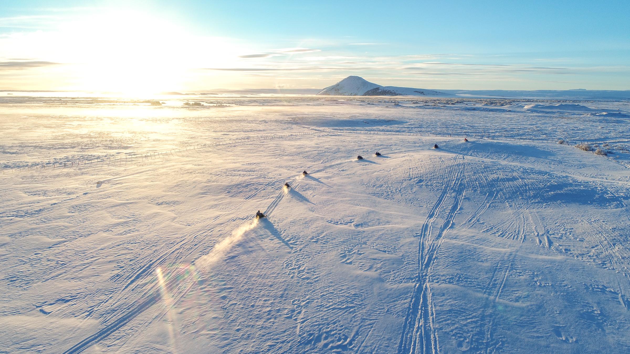 Lake Mývatn Snowmobile Adventure from Akureyri