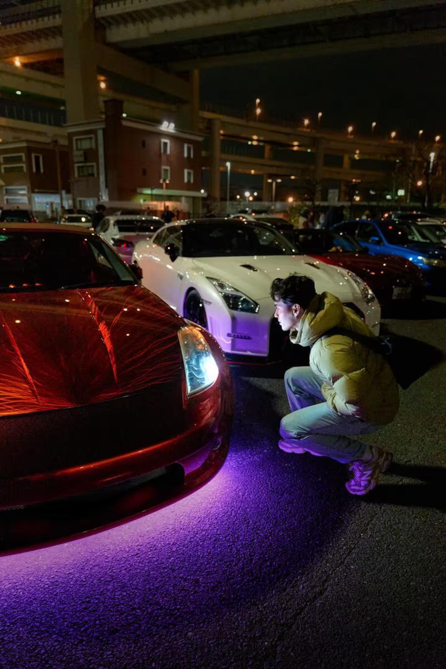 Tokyo and Daikoku by night in a Fast and Furious Skyline 34