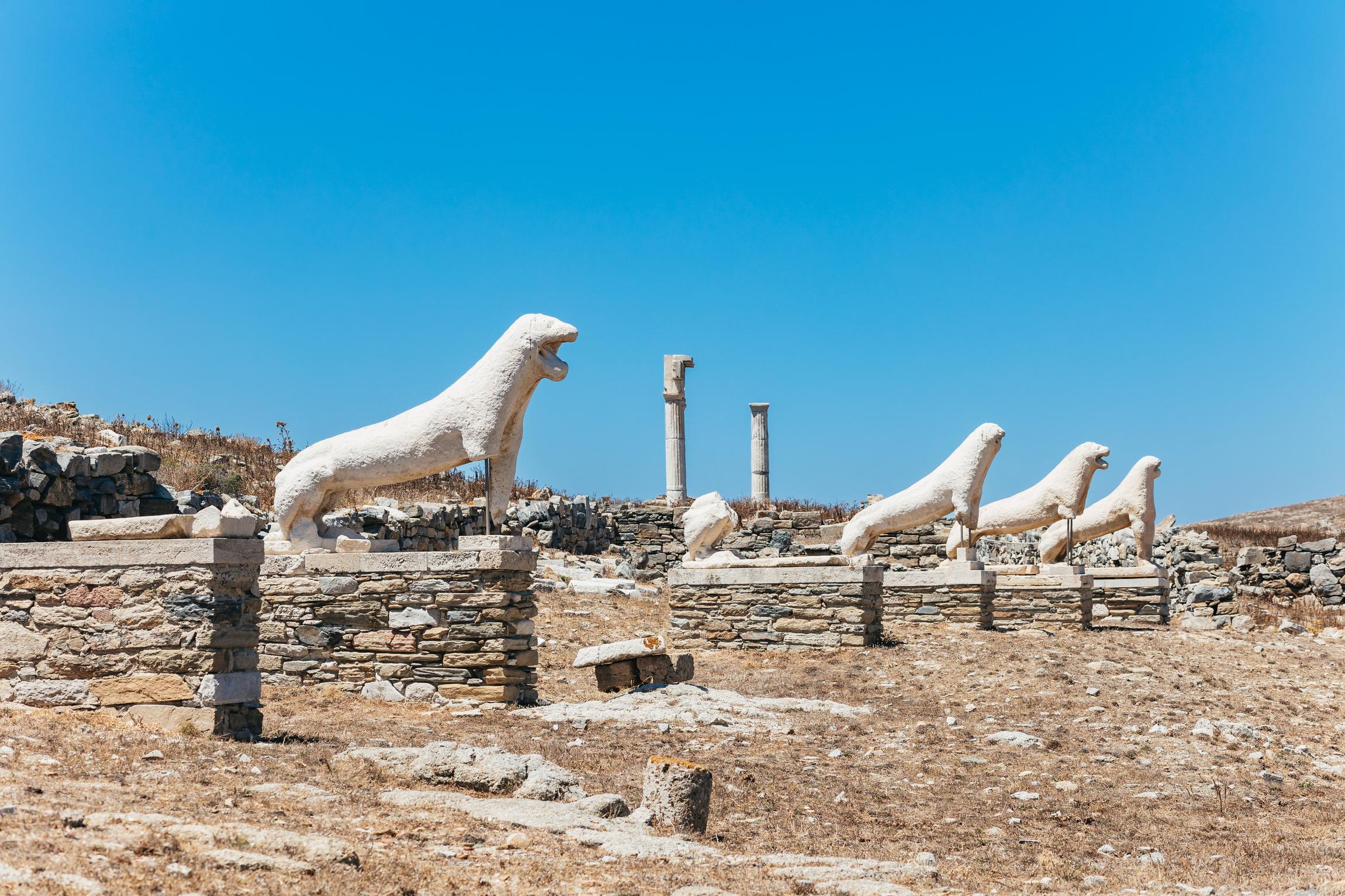 Mykonos Island Hopping: Delos Ruins & Rhenia Beach BBQ