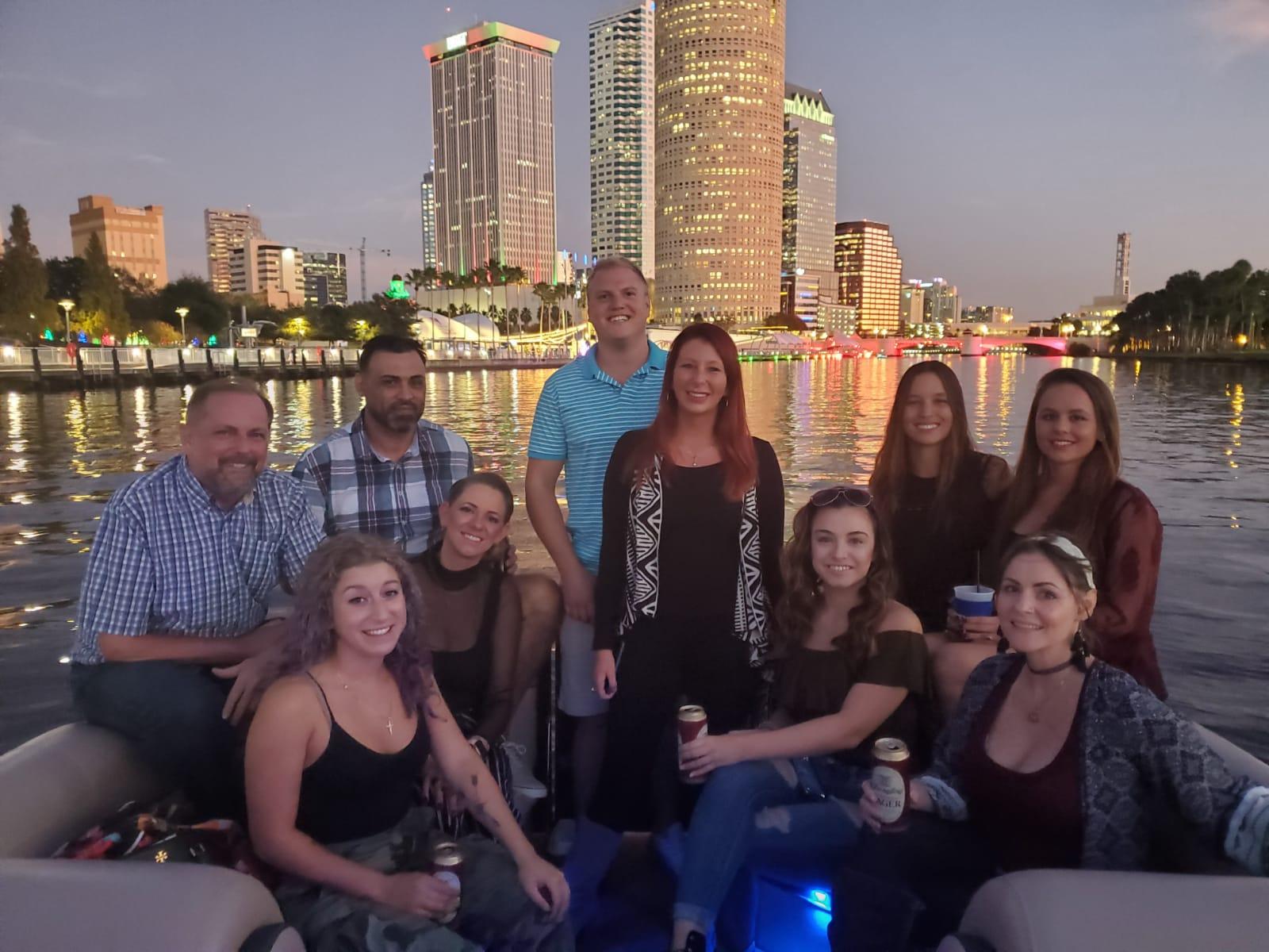 Private Evening Pontoon Charter in Downtown Tampa