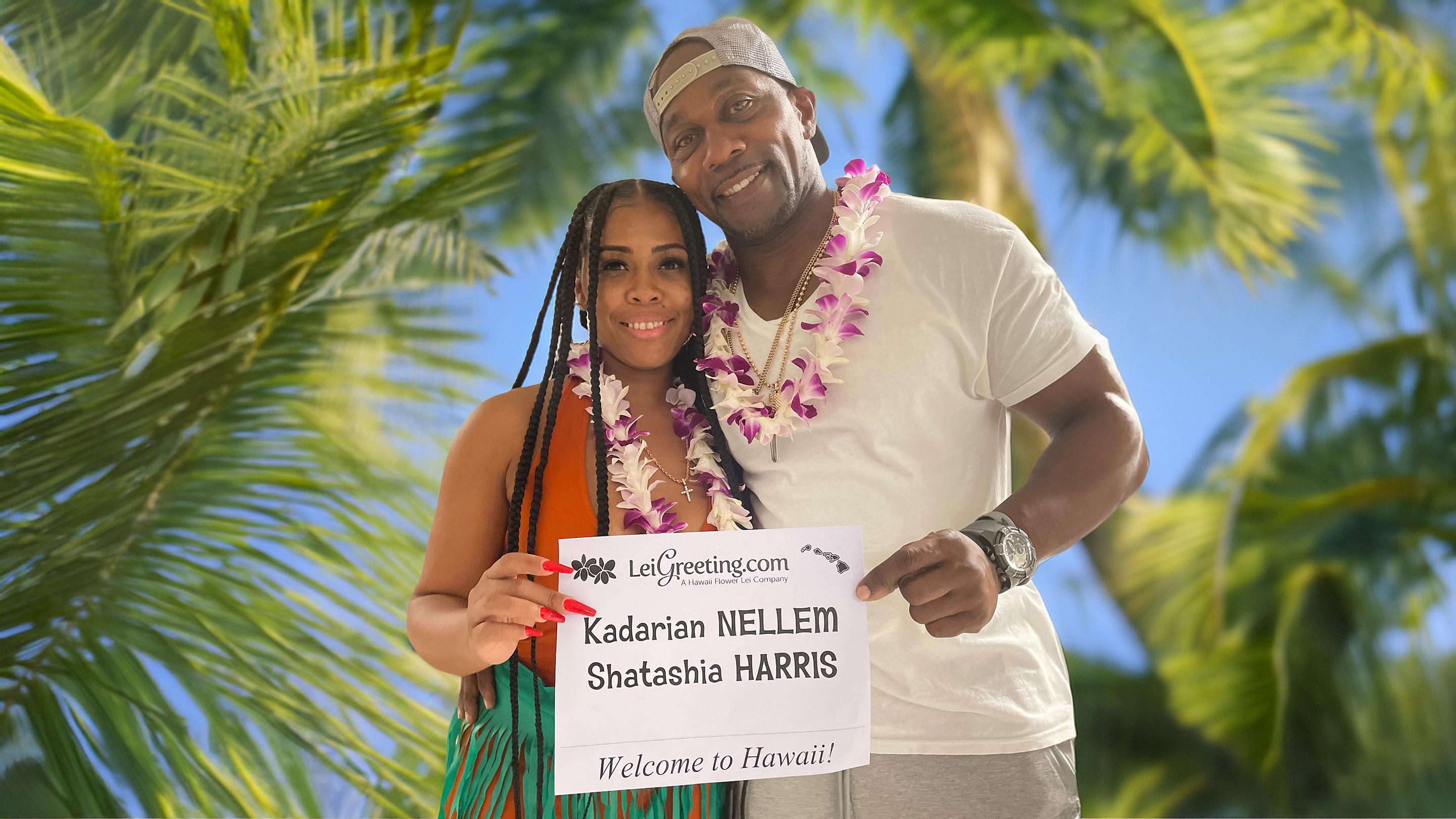 Honolulu Airport Lei Welcome for Honeymooners