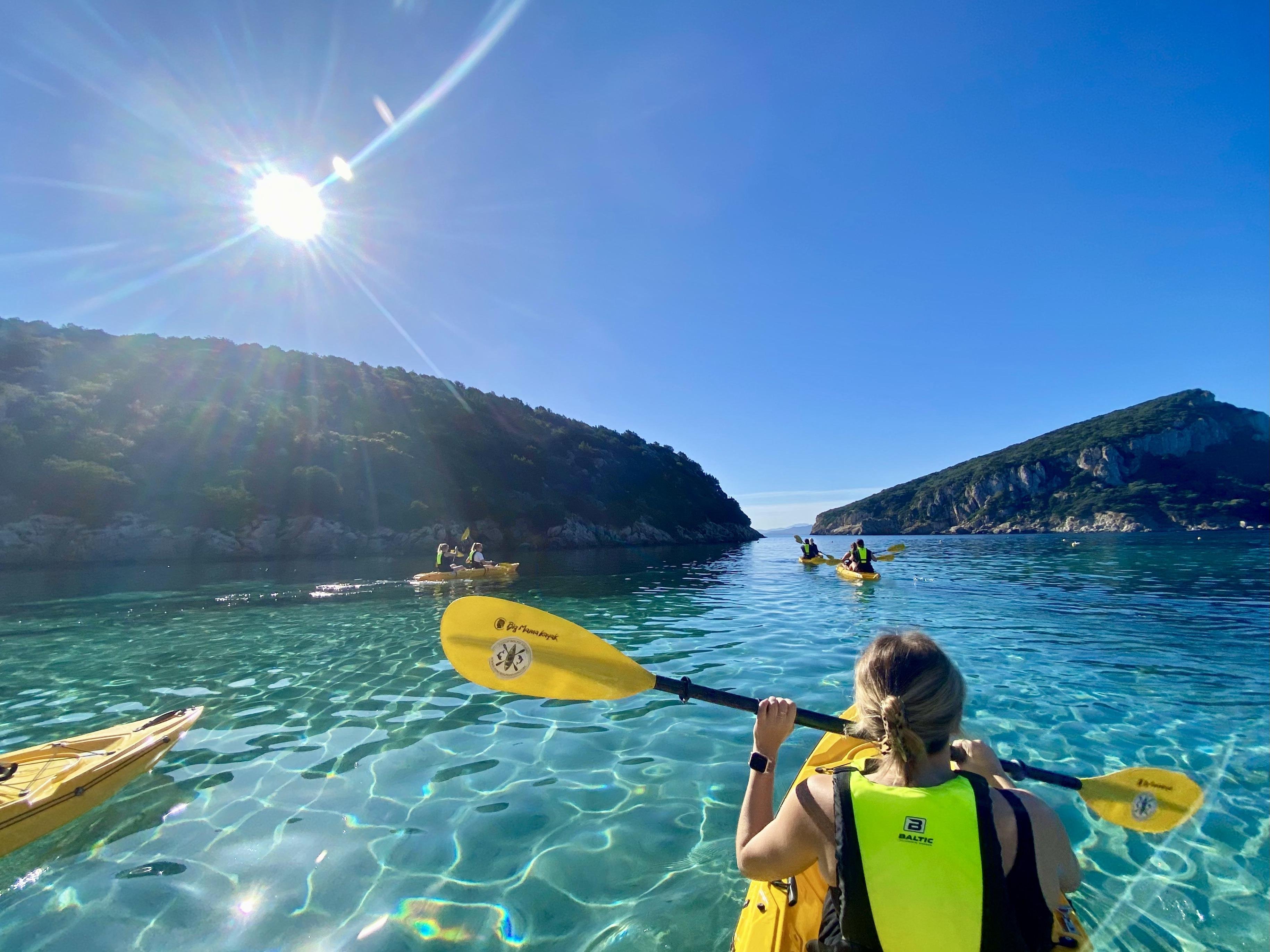 Golfo Aranci Small-Group Kayak Tour with Snack & Dolphin Spotting
