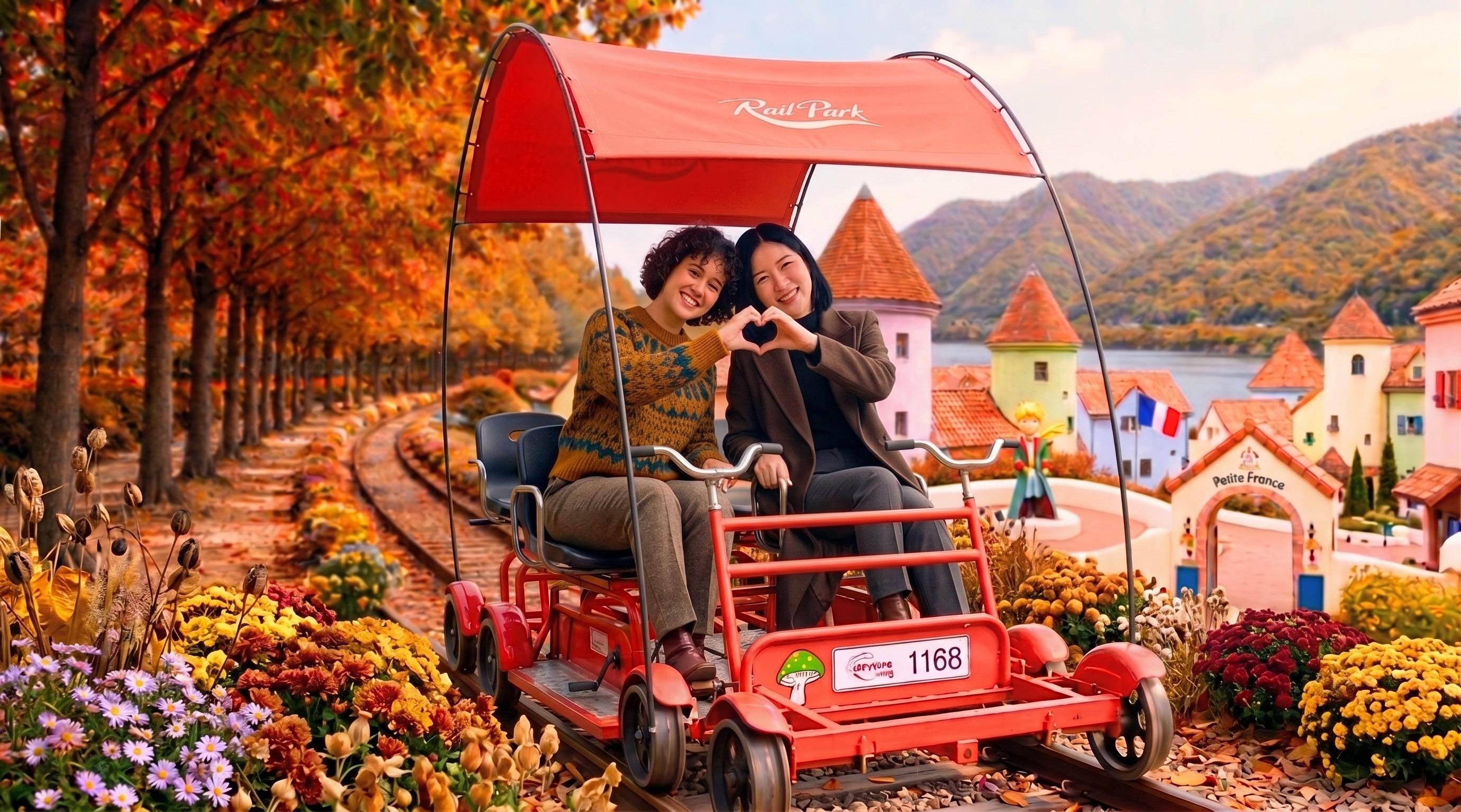 Nami Island, Petite France and Gangchon Railbike from Seoul