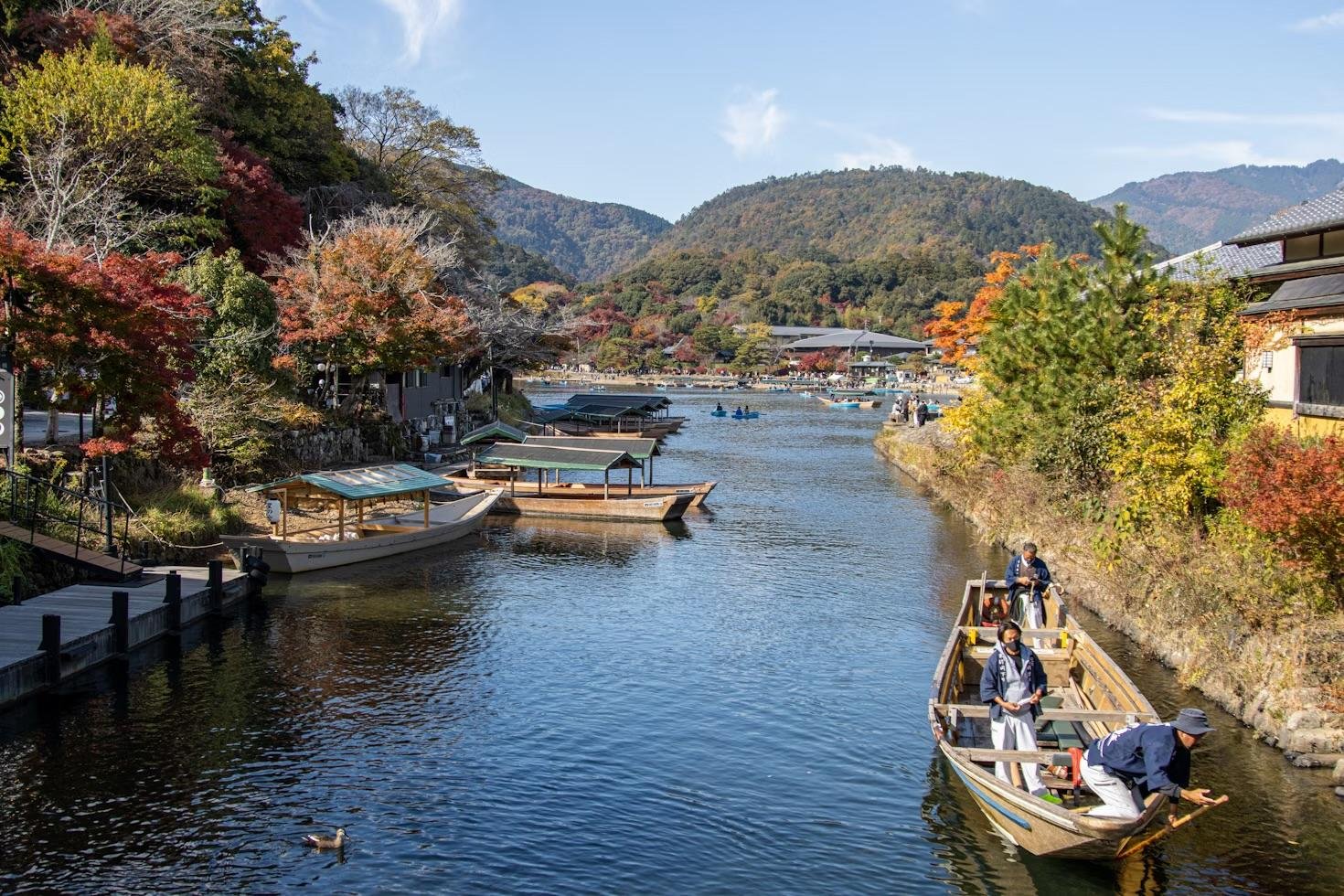 Kyoto Arashiyama Day Tour: Scenic Train, River Boat & Onsen