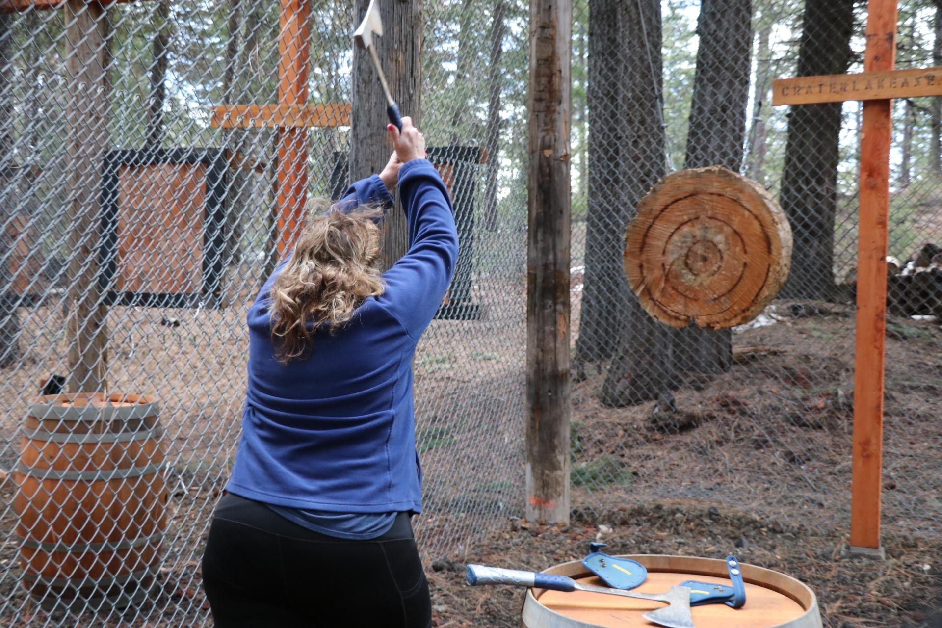 Crater Lake Outdoor Axe Throwing Adventure