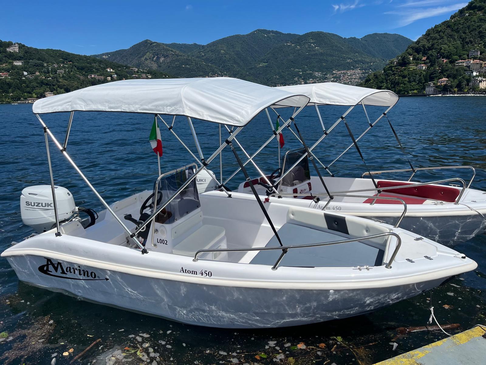 Lake Como: Self Drive Boat 40 HP - without driving license