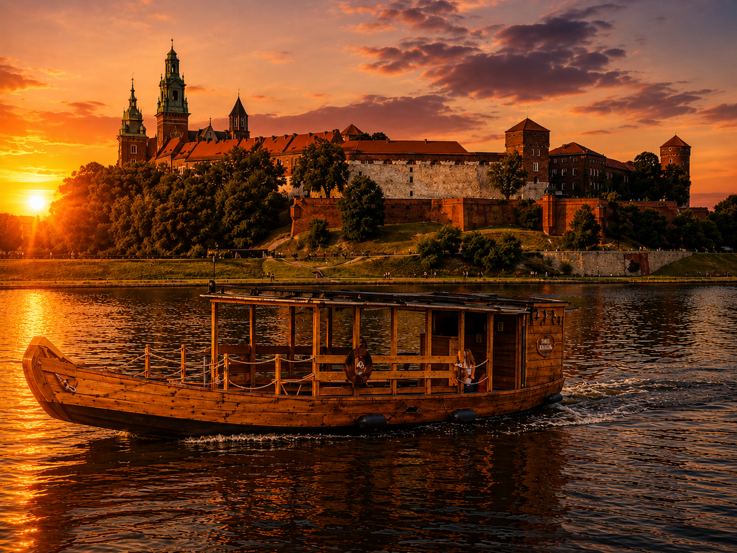 Evening River Cruise on Traditional Wooden Vessel
